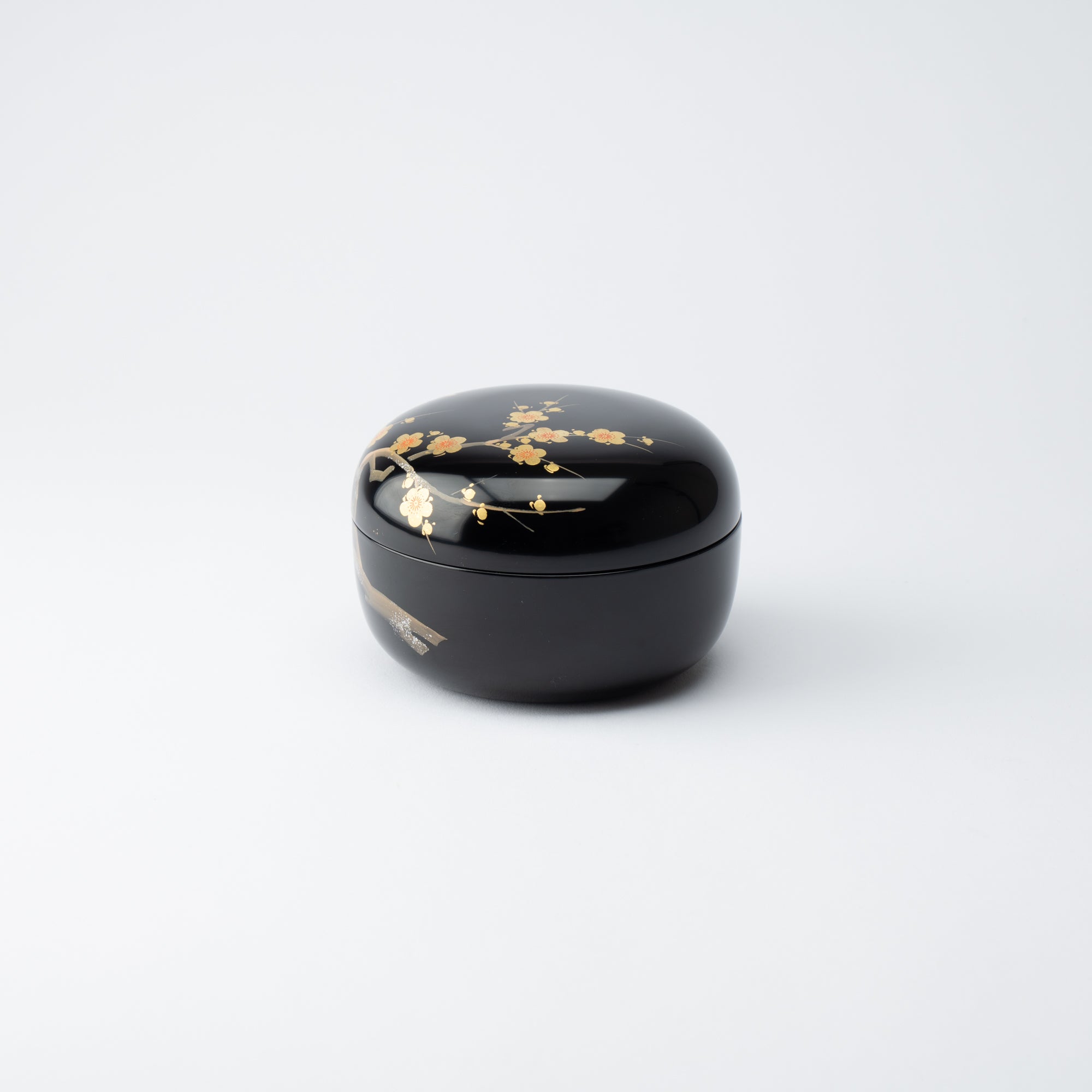 Plum Branch Maki - e Yamanaka Lacquerware Candy Box Small - MUSUBI KILN - Quality Japanese Tableware and Gift