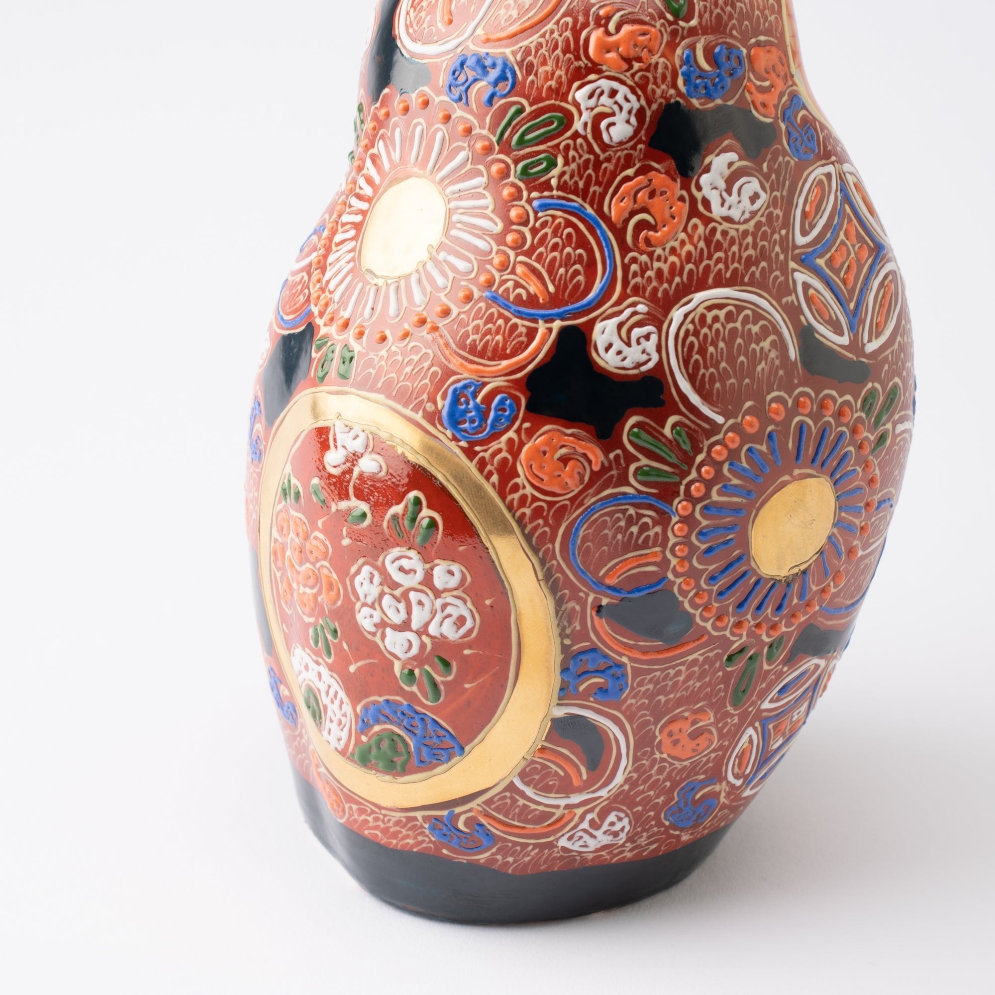 Red Decorative Kutani Owl Figurine - MUSUBI KILN - Quality Japanese Tableware and Gift