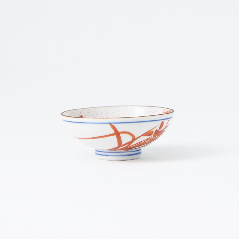 Red Phoenix Kutani Sakazuki Flat Sake Cup - MUSUBI KILN - Quality Japanese Tableware and Gift