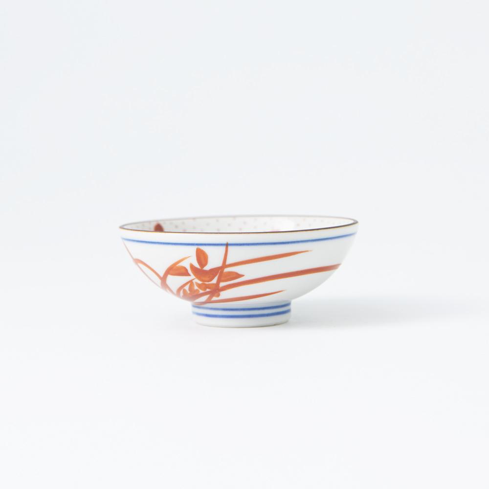 Red Phoenix Kutani Sakazuki Flat Sake Cup - MUSUBI KILN - Quality Japanese Tableware and Gift