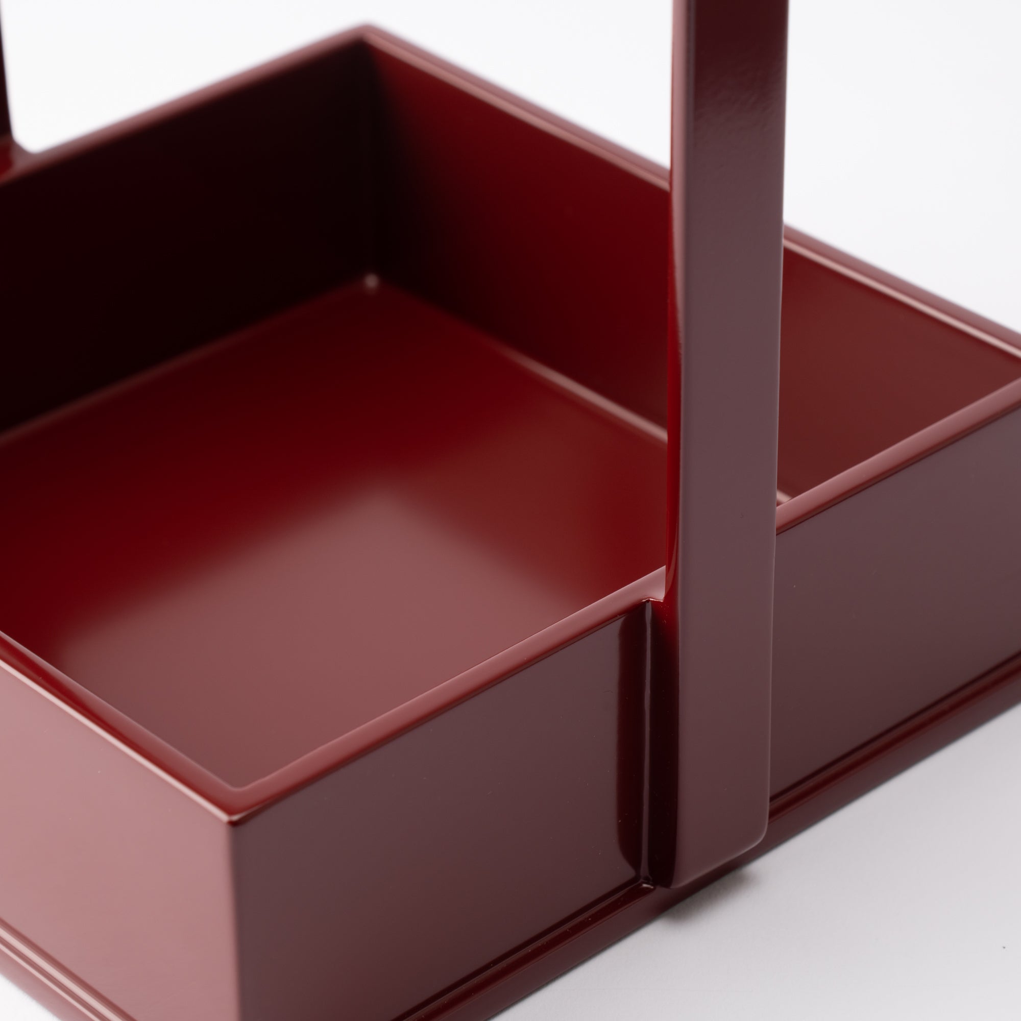 Red Running Water Echizen Lacquerware Two Tiers Jubako Bento Box with Handle - MUSUBI KILN - Quality Japanese Tableware and Gift
