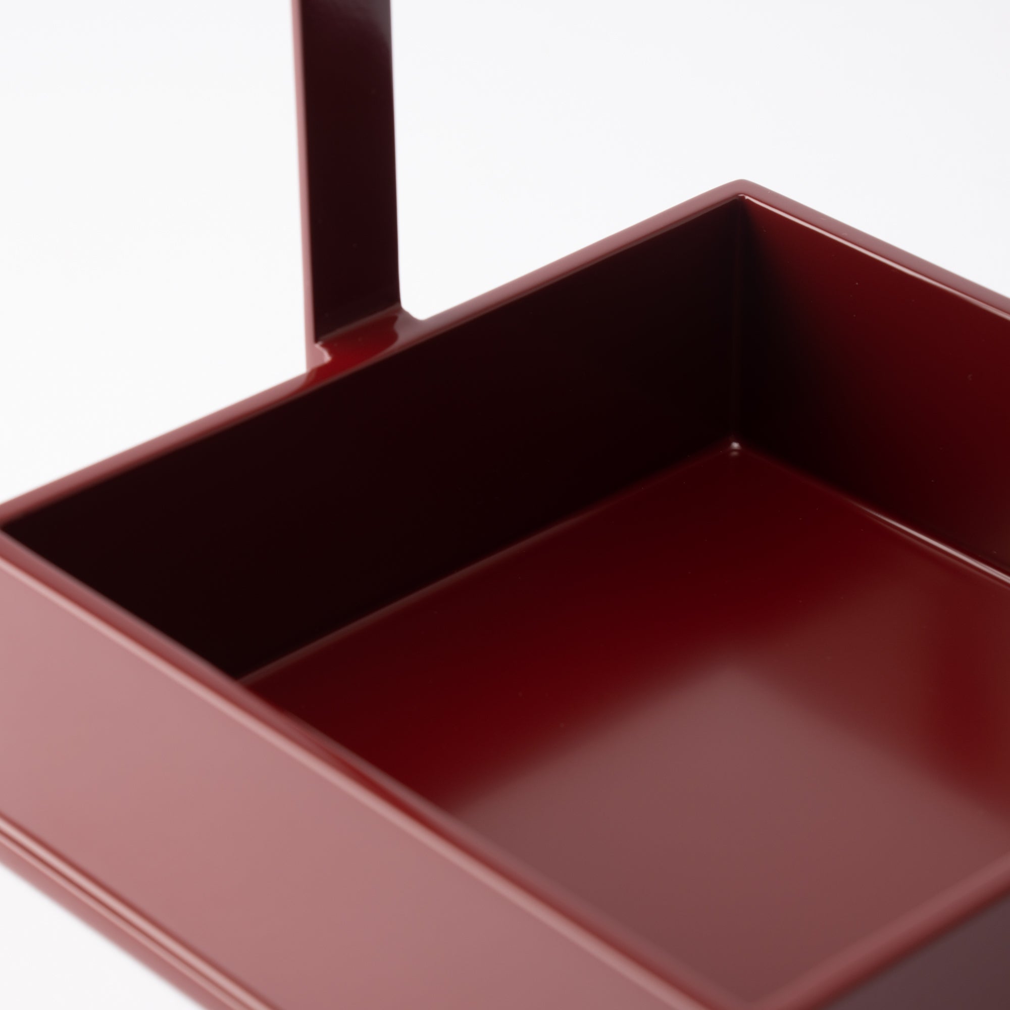 Red Running Water Echizen Lacquerware Two Tiers Jubako Bento Box with Handle - MUSUBI KILN - Quality Japanese Tableware and Gift