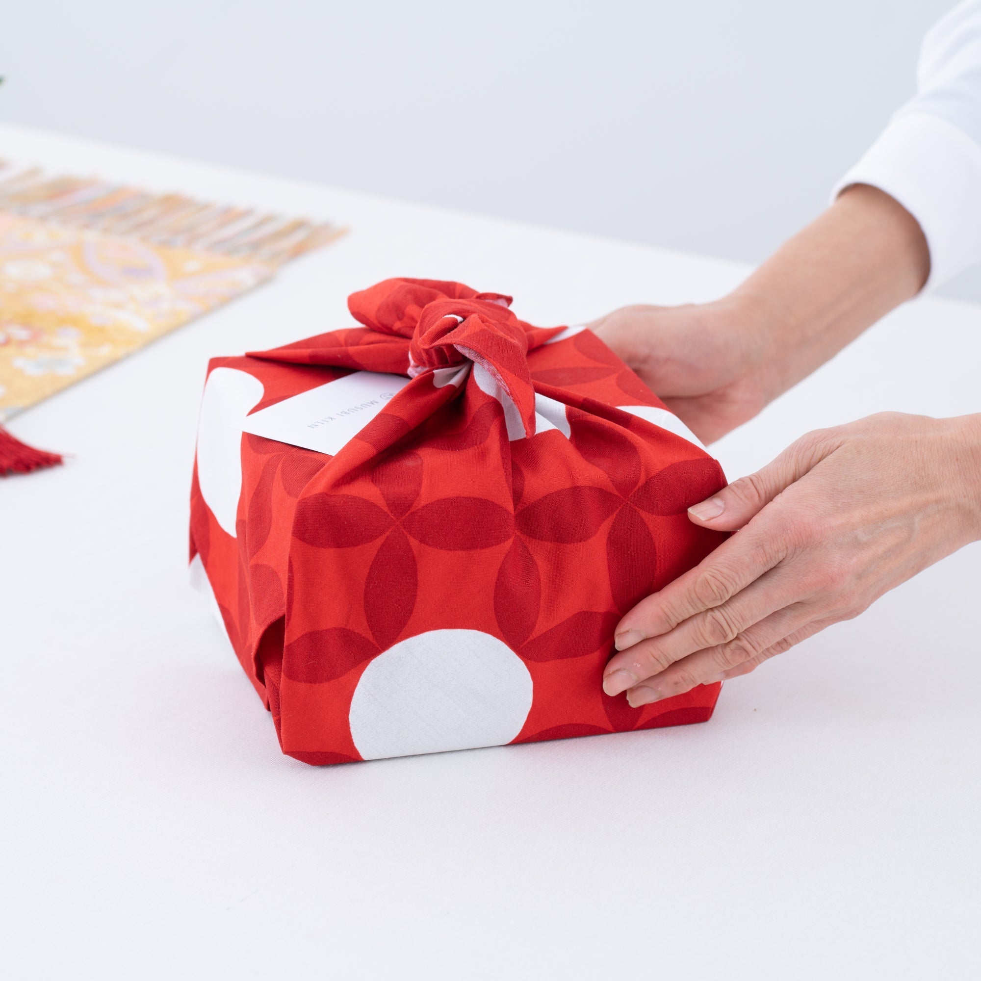 Red Shippou Furoshiki Wrapping Cloth 27in - MUSUBI KILN - Quality Japanese Tableware and Gift