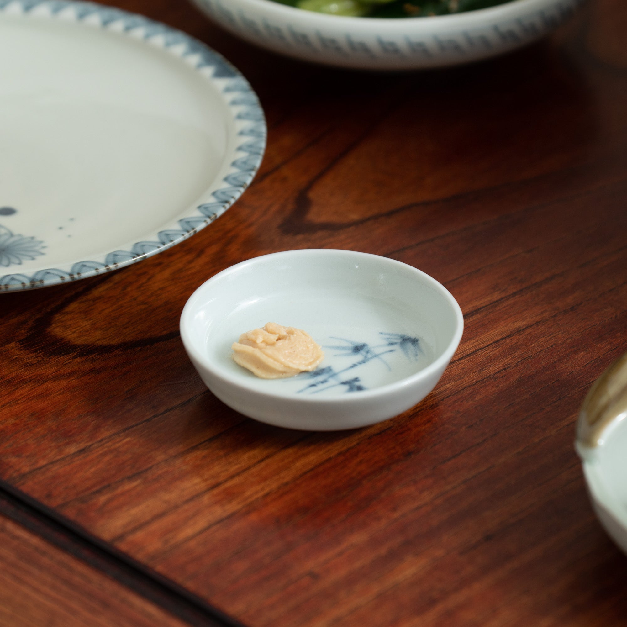 Ri Sanpei Bamboo Arita Sauce Plate - MUSUBI KILN - Quality Japanese Tableware and Gift
