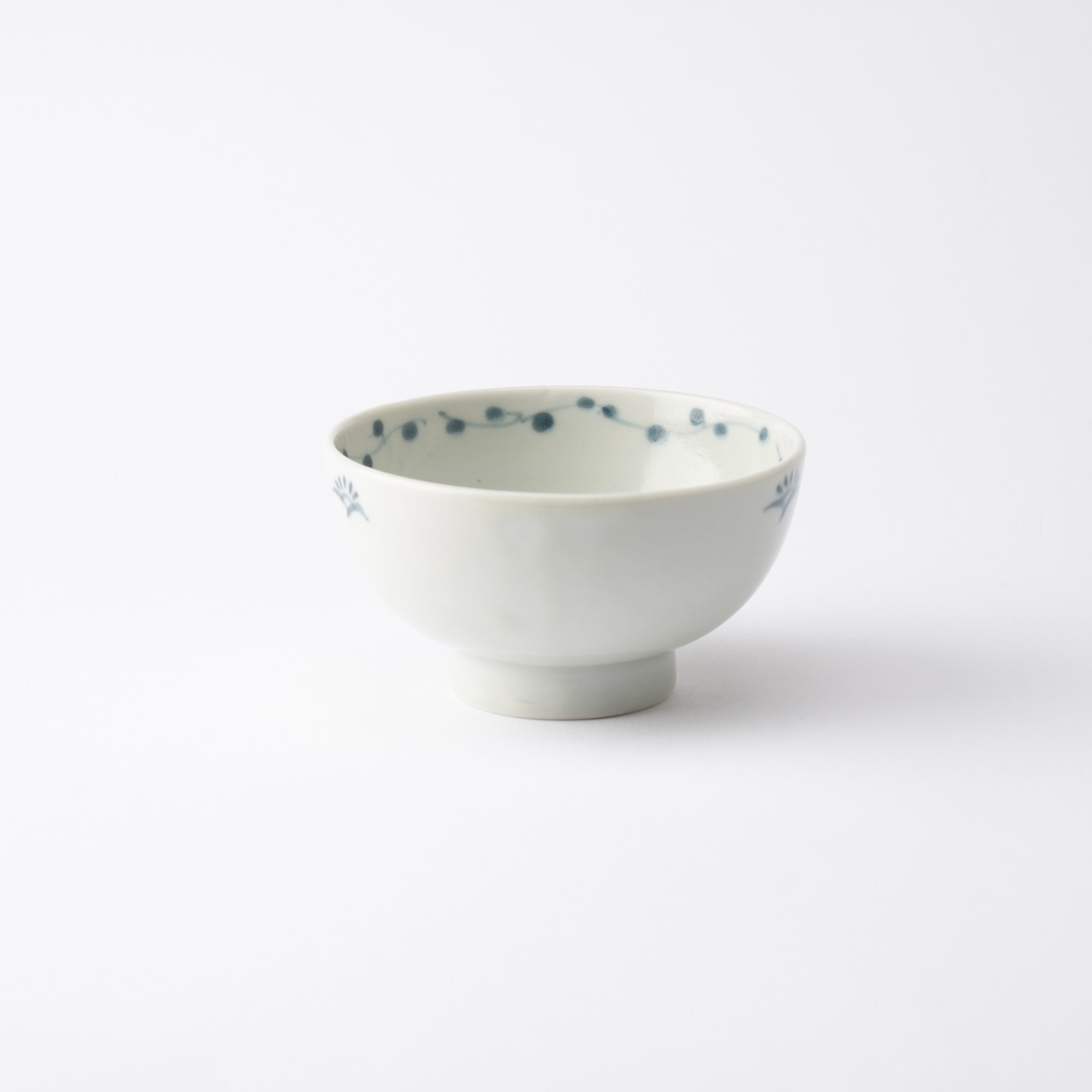 Ri Sanpei Flower Arabesque Arita Japanese Rice Bowl S - MUSUBI KILN - Quality Japanese Tableware and Gift