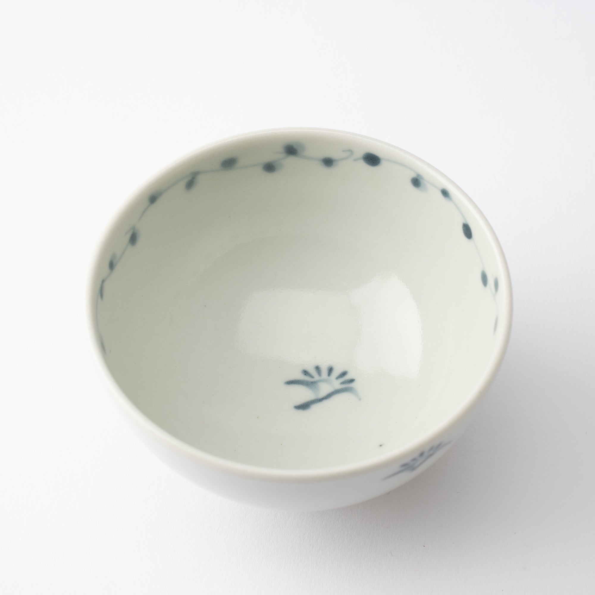 Ri Sanpei Flower Arabesque Arita Japanese Rice Bowl S - MUSUBI KILN - Quality Japanese Tableware and Gift