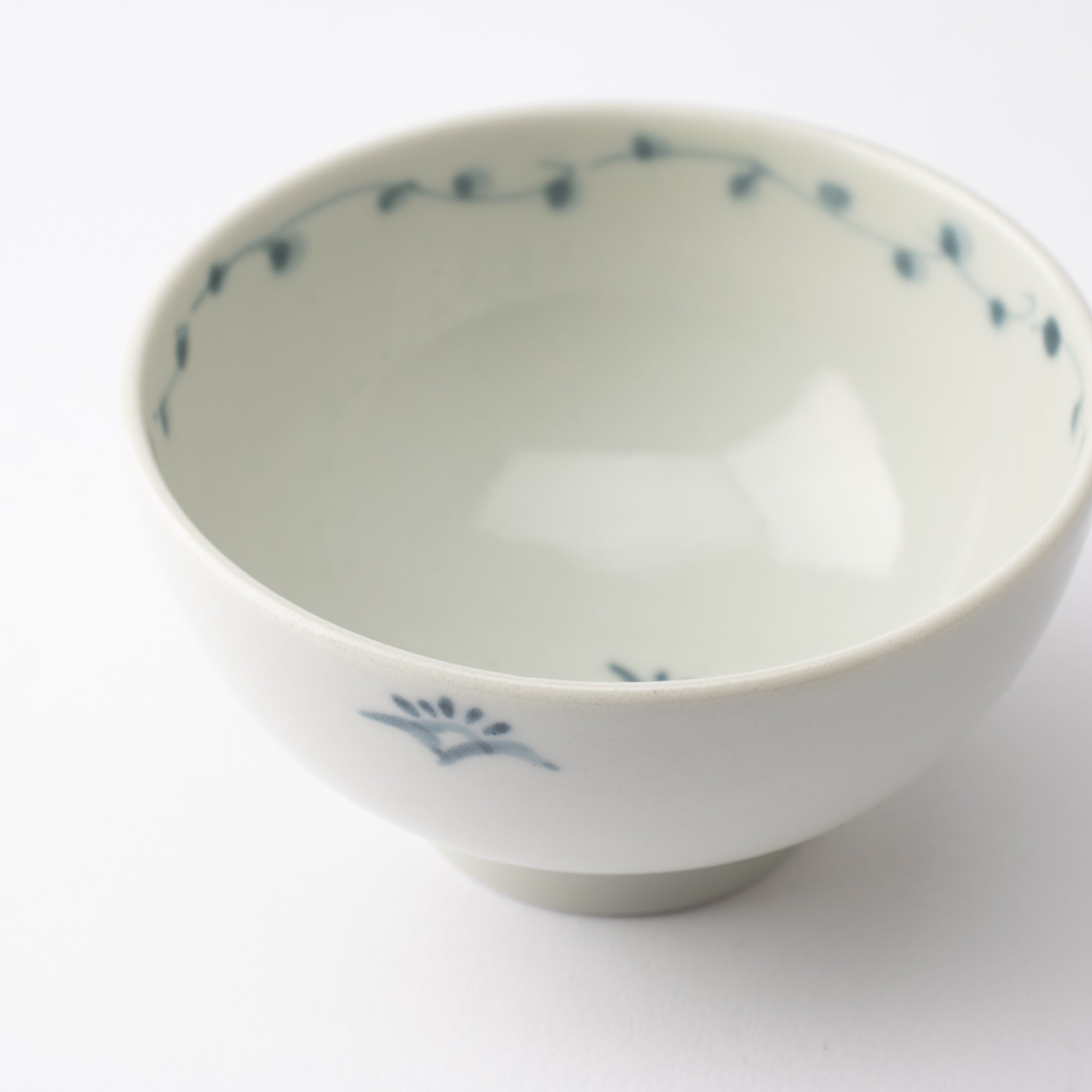 Ri Sanpei Flower Arabesque Arita Japanese Rice Bowl S - MUSUBI KILN - Quality Japanese Tableware and Gift