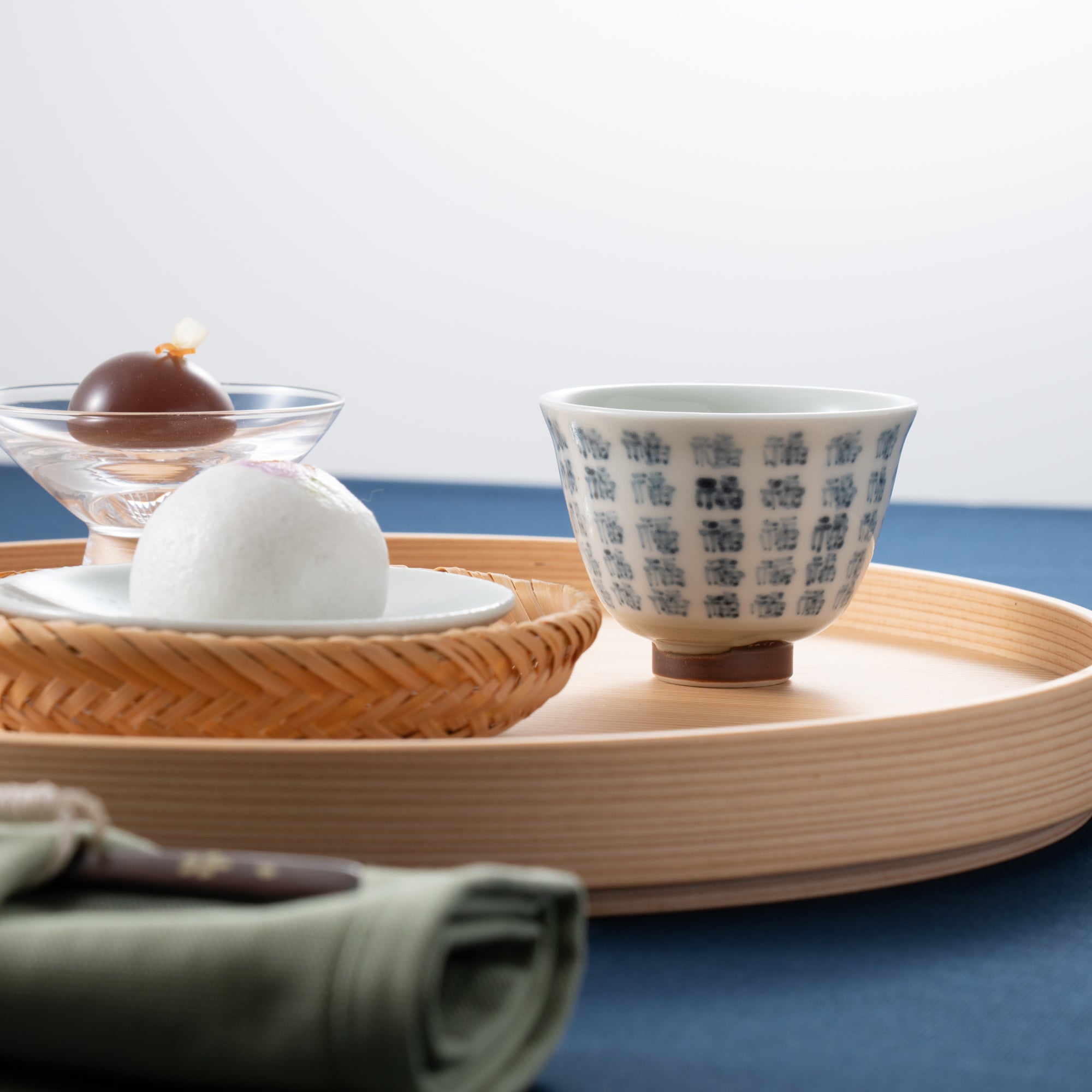 Ri Sanpei Fortune Chinese Character Arita Japanese Teacup - MUSUBI KILN - Quality Japanese Tableware and Gift