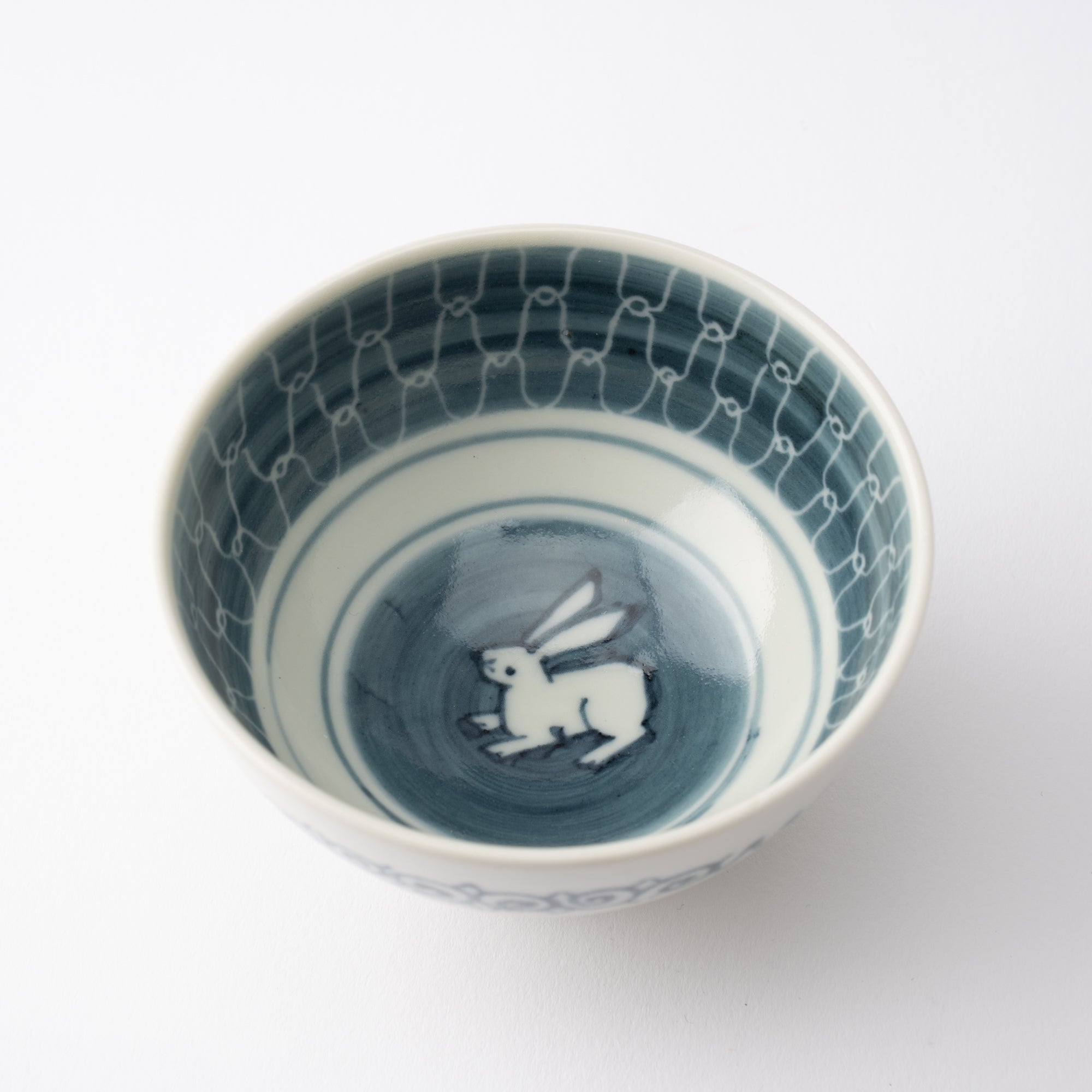 Ri Sanpei Rabbit Arita Japanese Rice Bowl S - MUSUBI KILN - Quality Japanese Tableware and Gift
