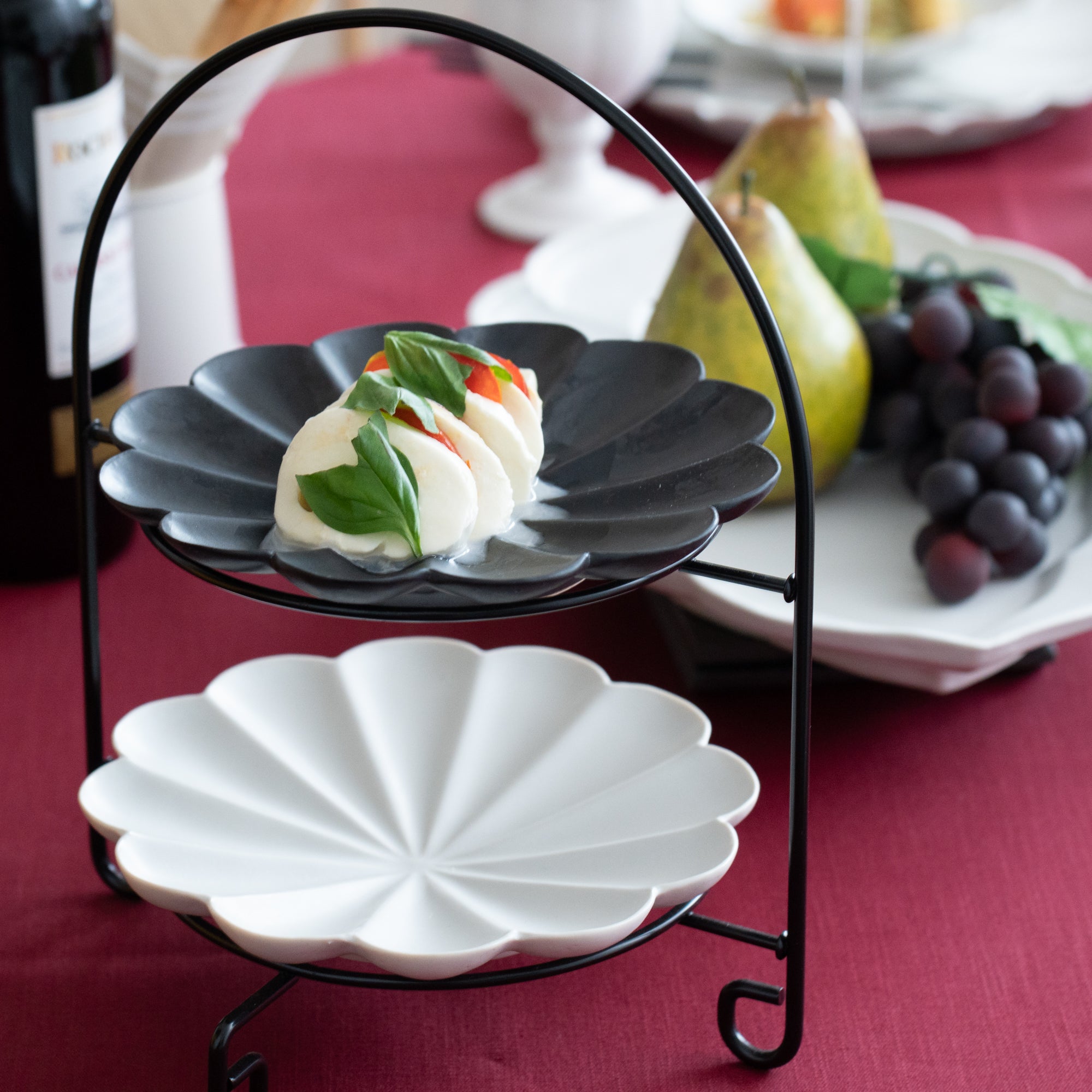 RINKA Twelve Petals Usuki Deep Plate - MUSUBI KILN - Quality Japanese Tableware and Gift