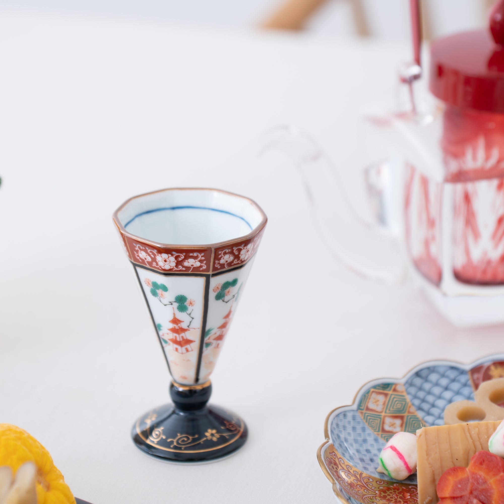 Rinkuro Kiln Old Imari Ochoko Sake Cup Set - MUSUBI KILN - Quality Japanese Tableware and Gift