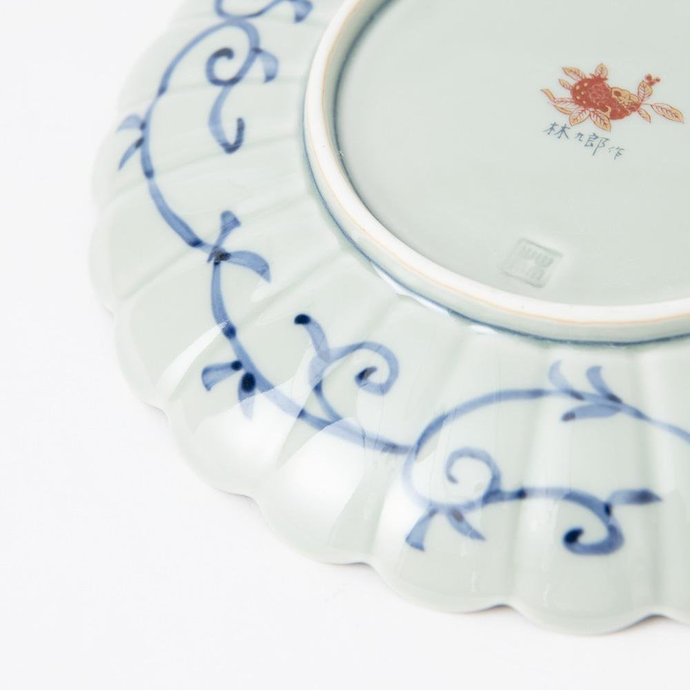 Rinkuro Kiln Old Imari Sakura Hasami Round Plate 7.5in - MUSUBI KILN - Quality Japanese Tableware and Gift
