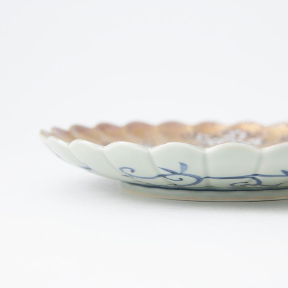 Rinkuro Kiln Old Imari Sakura Hasami Round Plate 7.5in - MUSUBI KILN - Quality Japanese Tableware and Gift