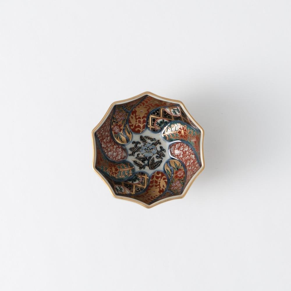 Rinkuro Kiln Old Imari Twist Hasami Small Kobachi Bowl - MUSUBI KILN - Quality Japanese Tableware and Gift