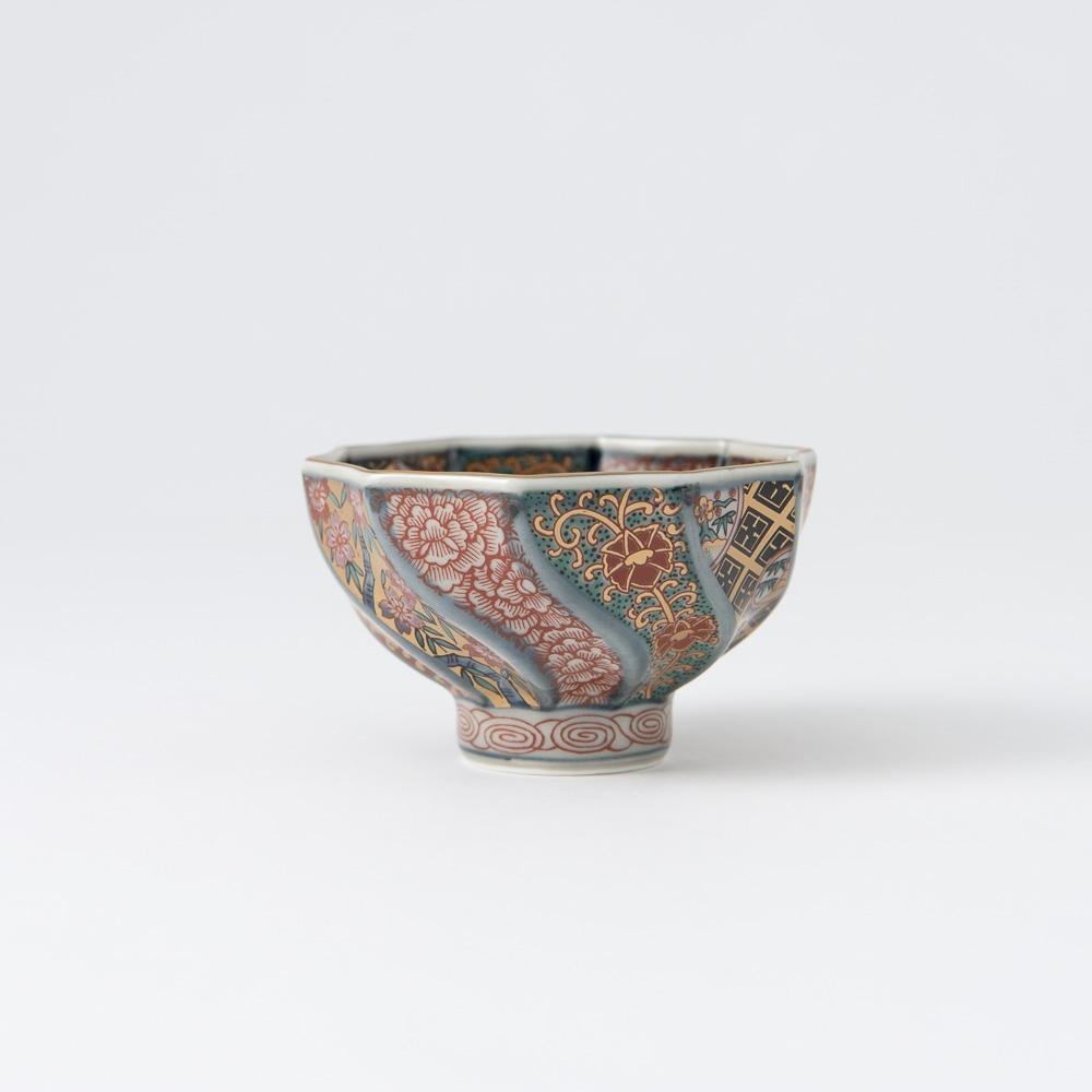 Rinkuro Kiln Old Imari Twist Hasami Small Kobachi Bowl - MUSUBI KILN - Quality Japanese Tableware and Gift