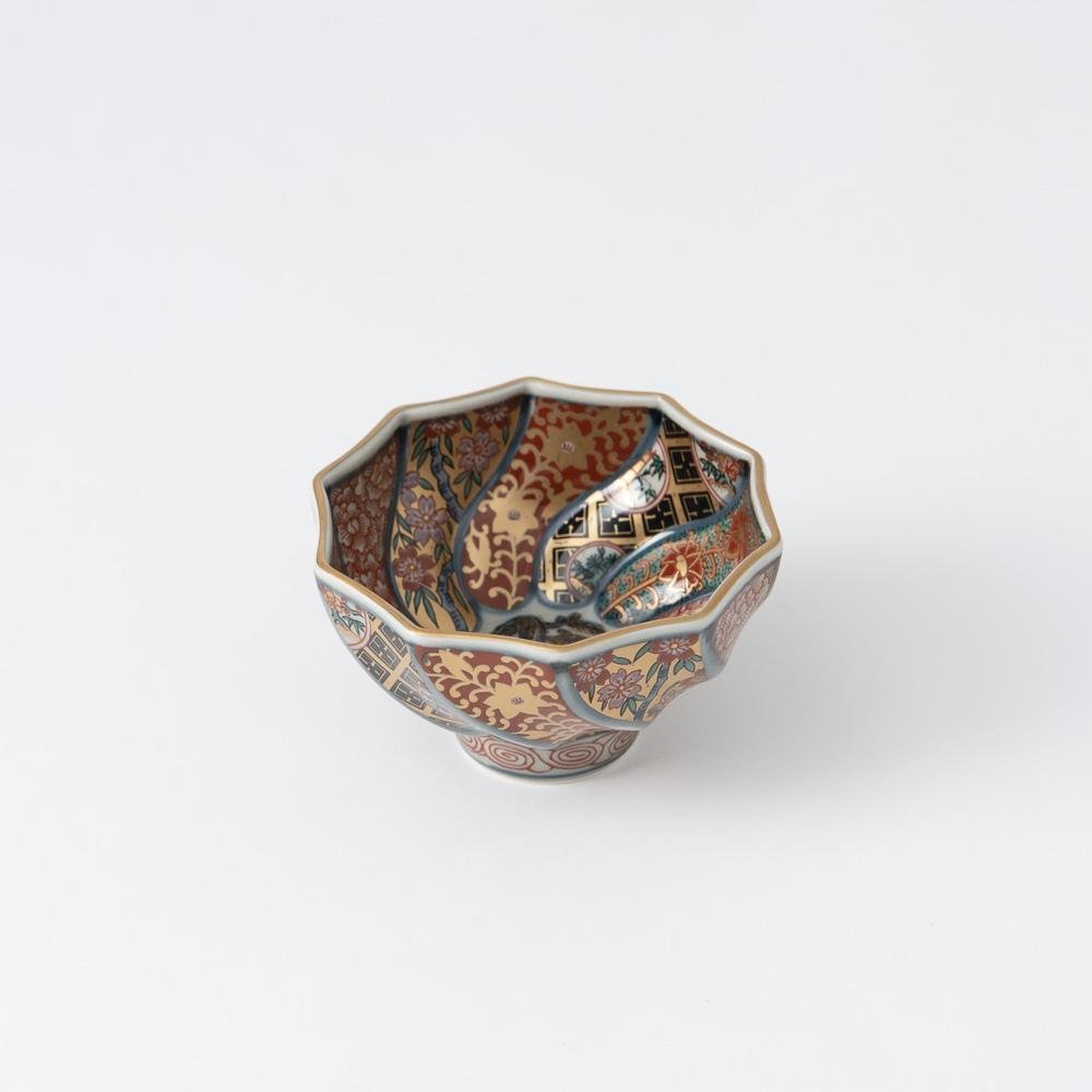 Rinkuro Kiln Old Imari Twist Hasami Small Kobachi Bowl - MUSUBI KILN - Quality Japanese Tableware and Gift