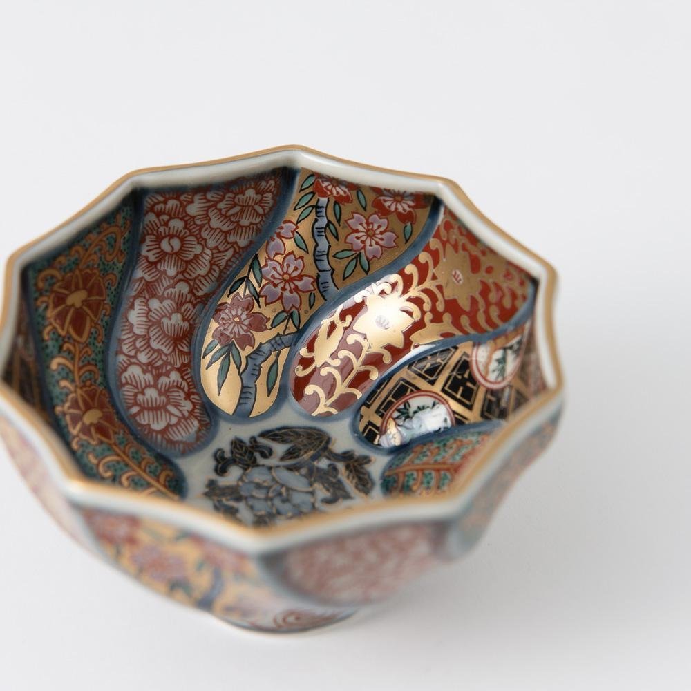 Rinkuro Kiln Old Imari Twist Hasami Small Kobachi Bowl - MUSUBI KILN - Quality Japanese Tableware and Gift
