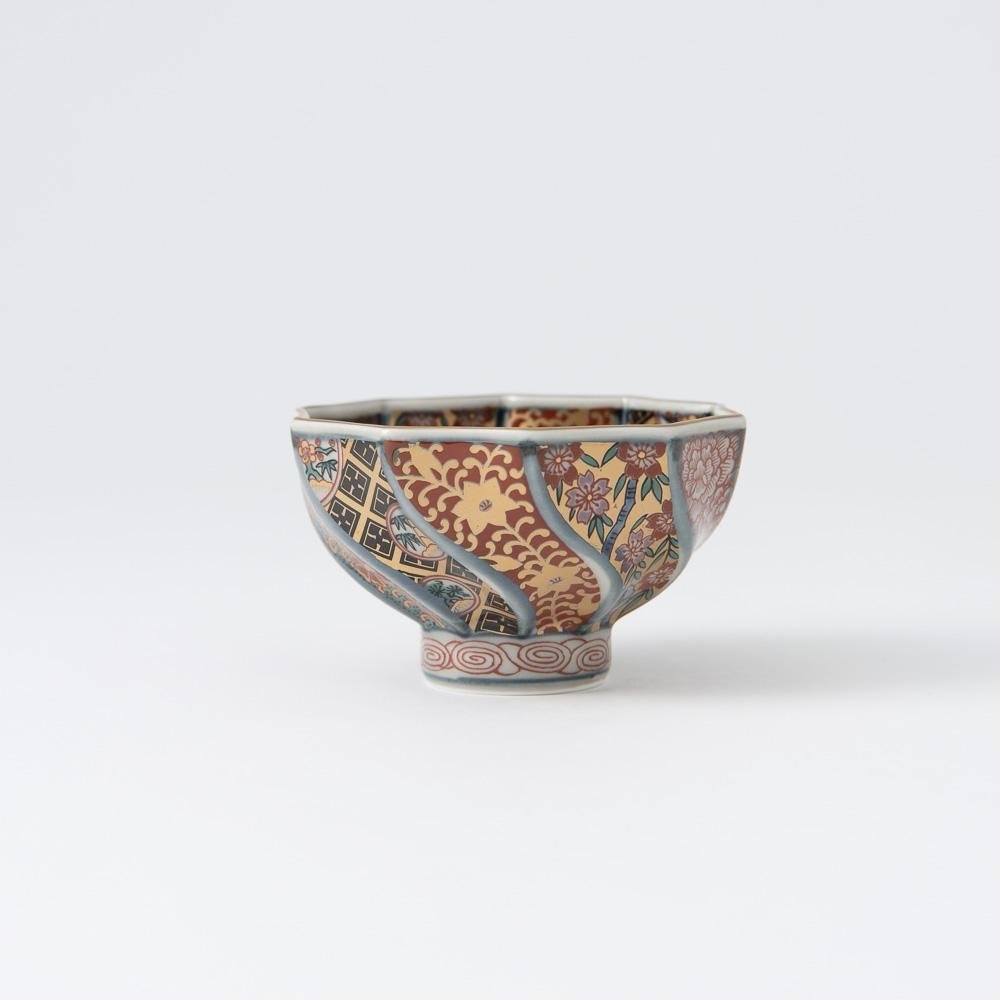 Rinkuro Kiln Old Imari Twist Hasami Small Kobachi Bowl - MUSUBI KILN - Quality Japanese Tableware and Gift
