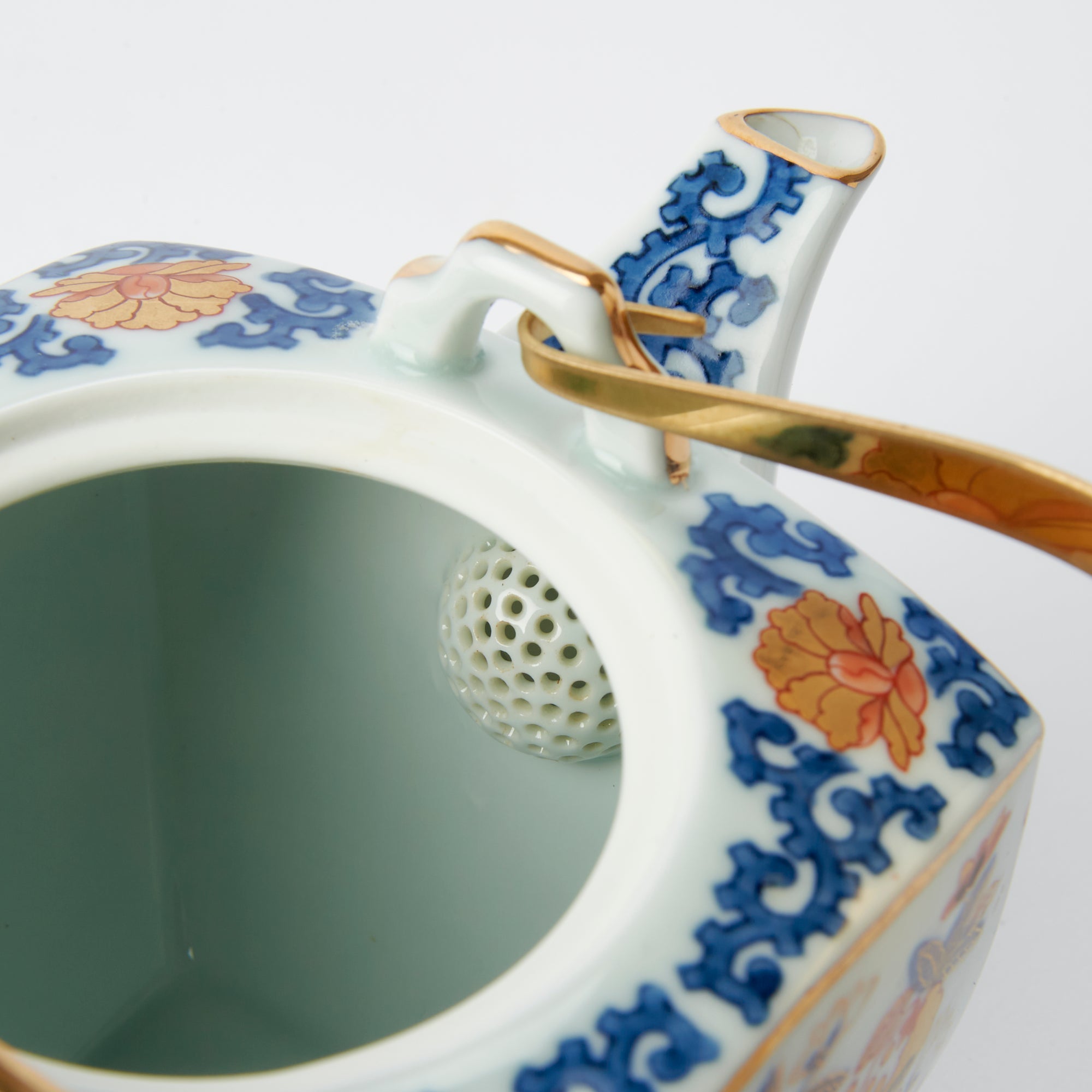 Rinkuro Pomegranate Old Imari Japanese Teapot Set 16.9oz (500ml) - MUSUBI KILN - Quality Japanese Tableware and Gift