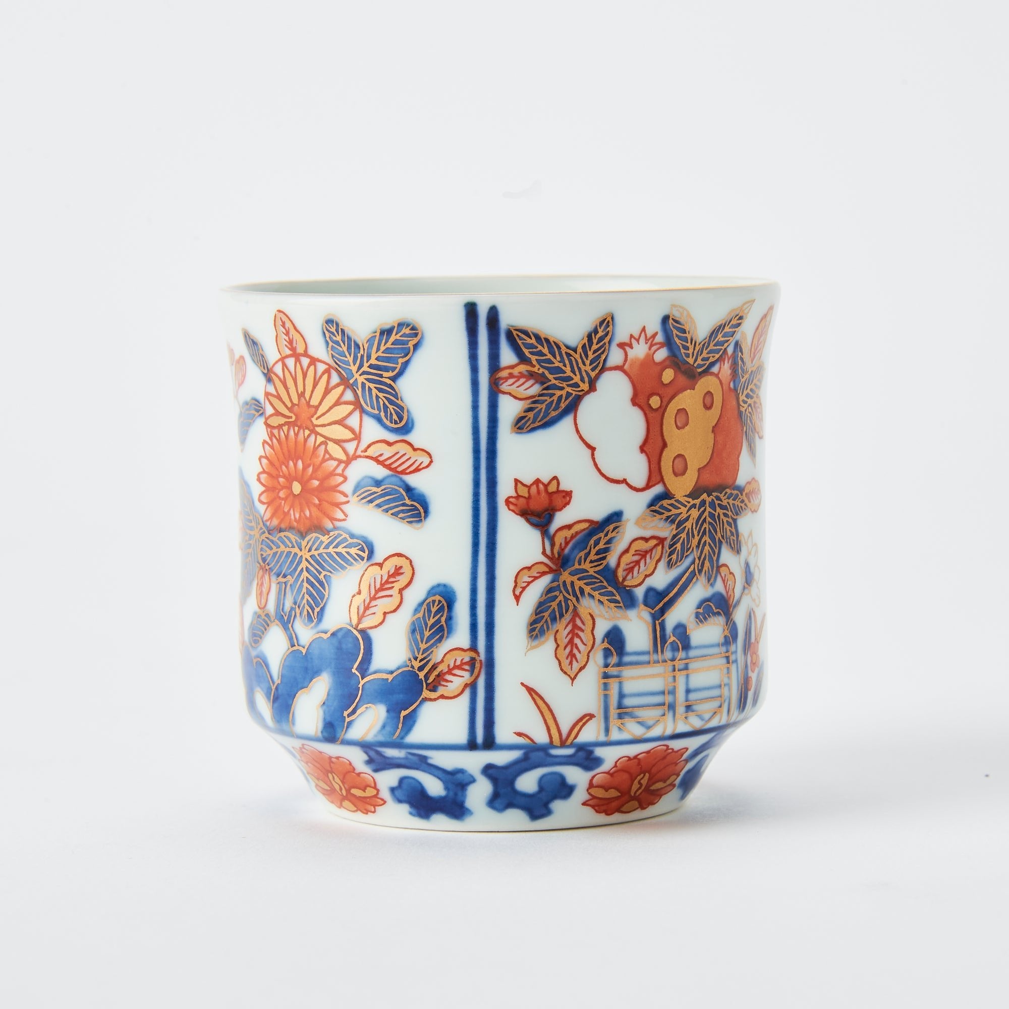 Rinkuro Pomegranate Old Imari Japanese Teapot Set 16.9oz (500ml) - MUSUBI KILN - Quality Japanese Tableware and Gift