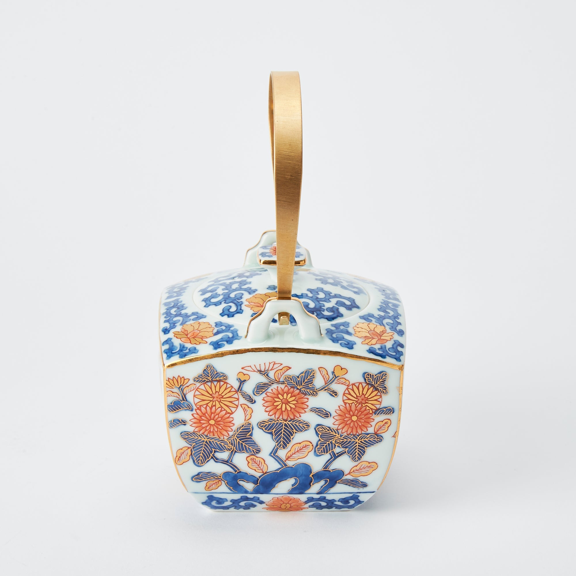 Rinkuro Pomegranate Old Imari Japanese Teapot Set 16.9oz (500ml) - MUSUBI KILN - Quality Japanese Tableware and Gift