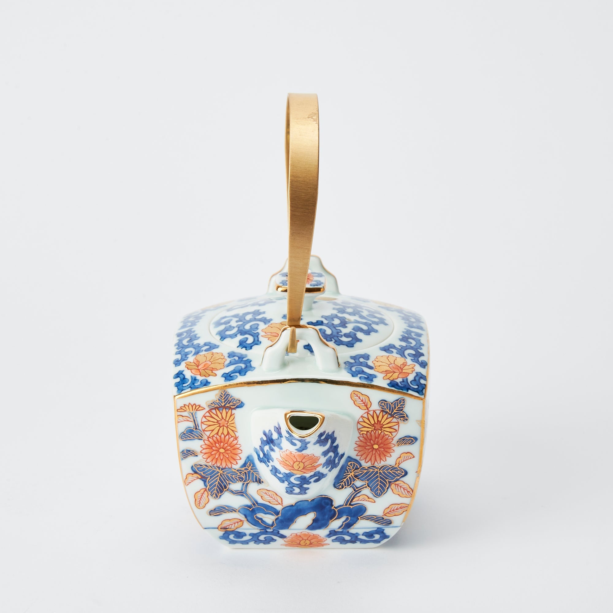 Rinkuro Pomegranate Old Imari Japanese Teapot Set 16.9oz (500ml) - MUSUBI KILN - Quality Japanese Tableware and Gift