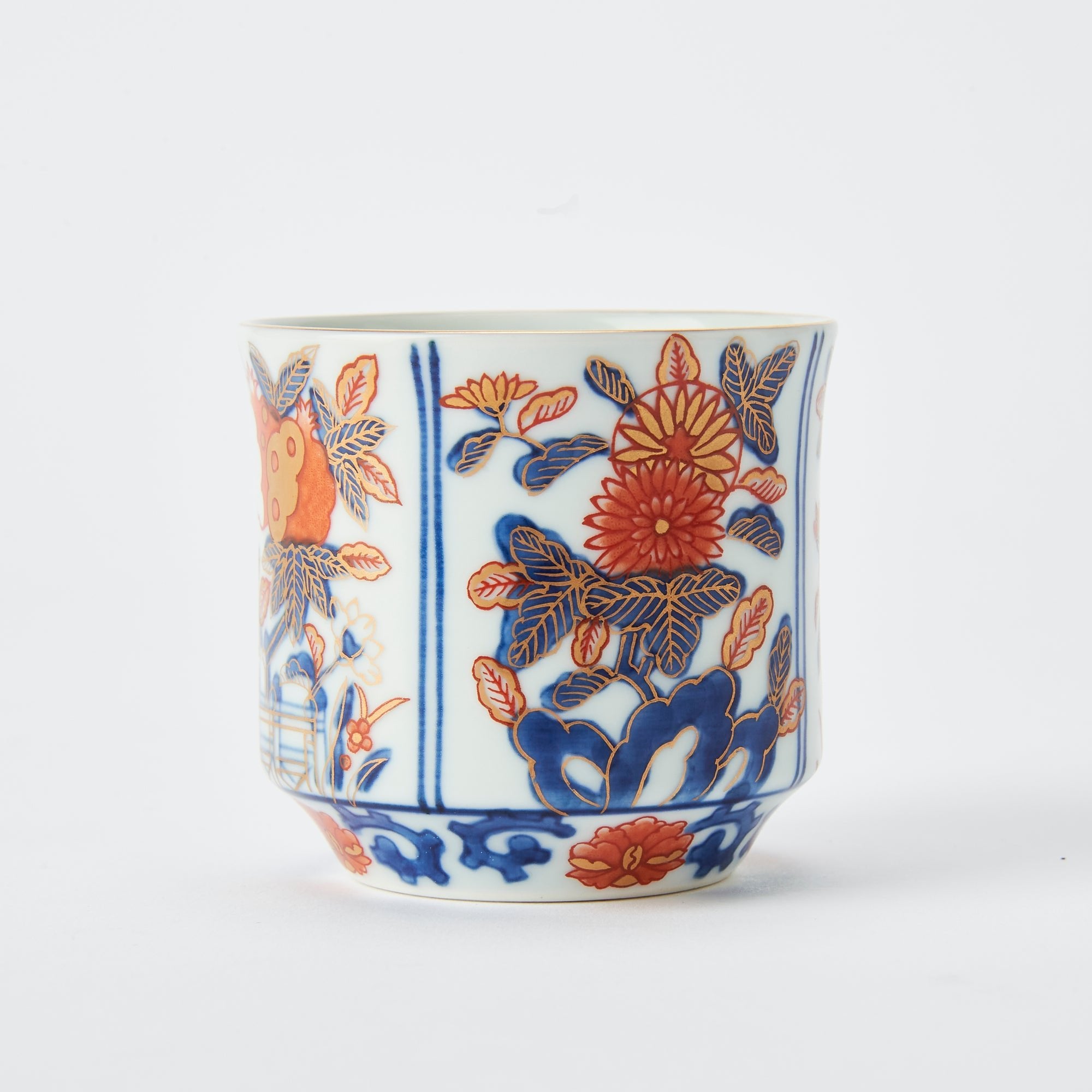 Rinkuro Pomegranate Old Imari Japanese Teapot Set 16.9oz (500ml) - MUSUBI KILN - Quality Japanese Tableware and Gift