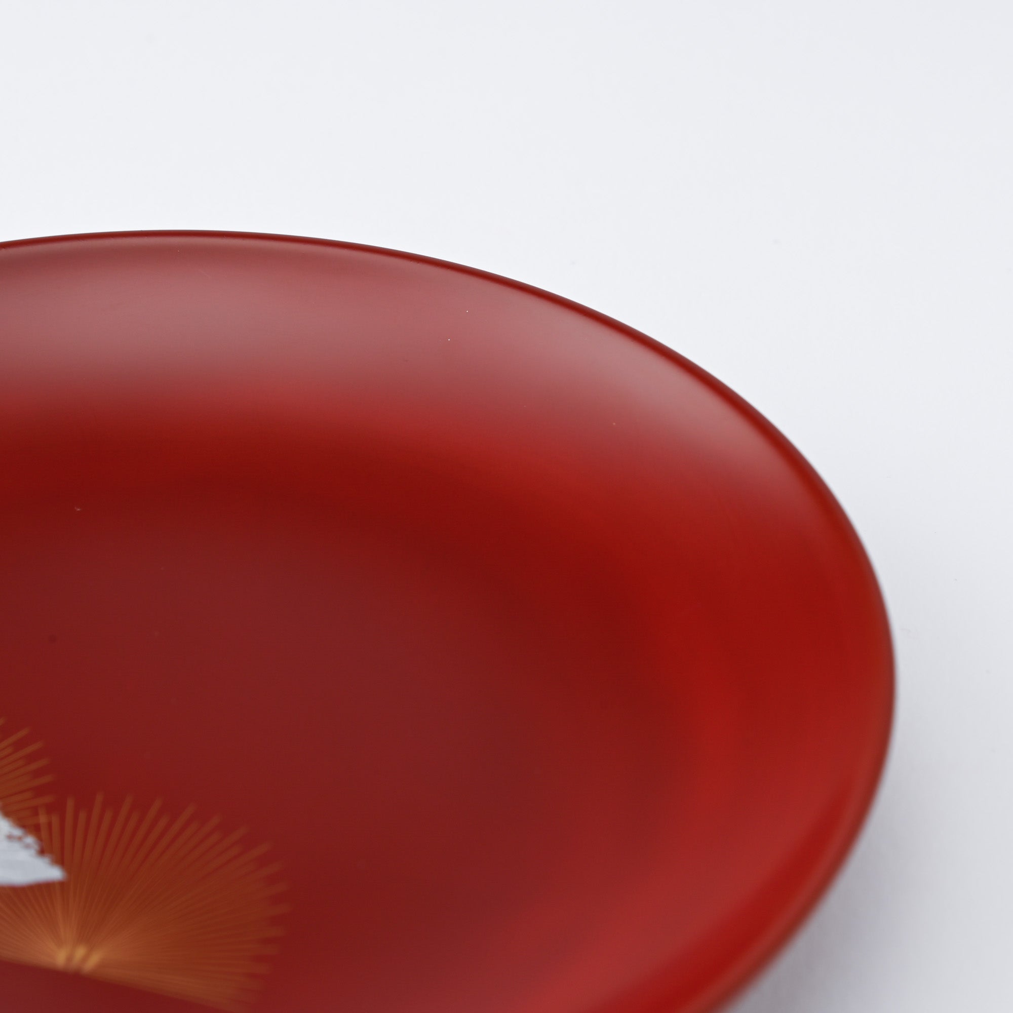 Ritsuzan Tomita Pine Echizen Lacquerware Red Side Plate Set - MUSUBI KILN - Quality Japanese Tableware and Gift