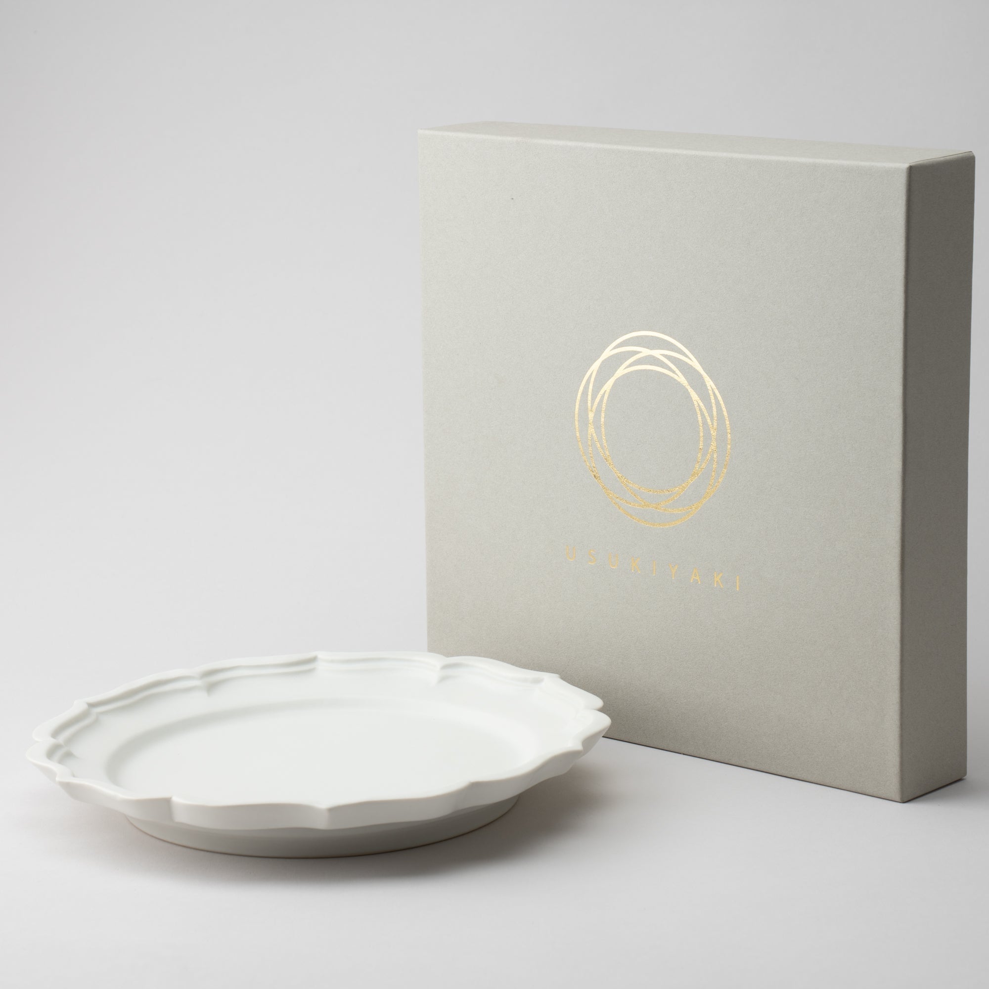 RYOUKA Usuki Rim Plate L - MUSUBI KILN - Quality Japanese Tableware and Gift
