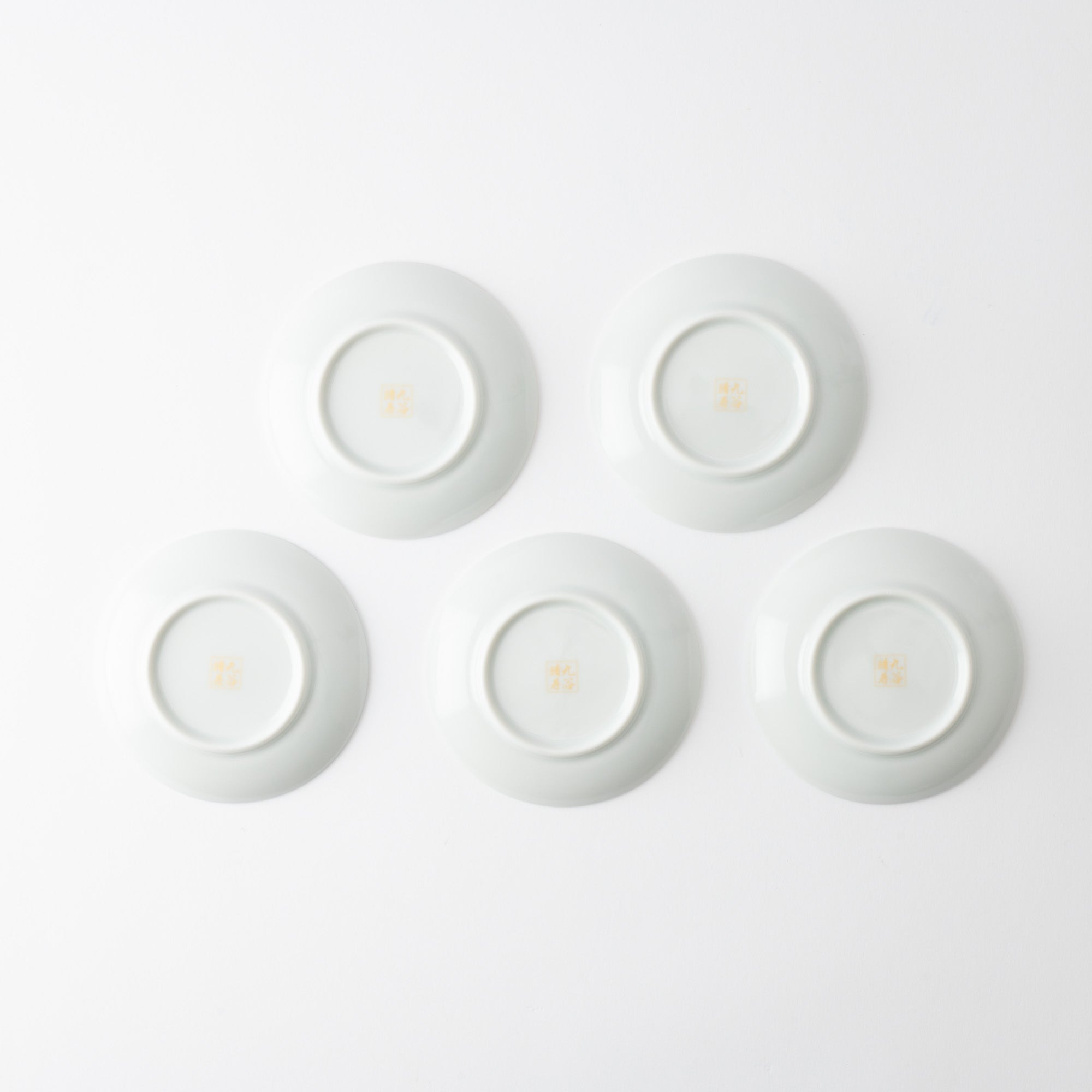 Seiju Kiln Golden Hanazume Kutani Sauce Plate Set - MUSUBI KILN - Quality Japanese Tableware and Gift