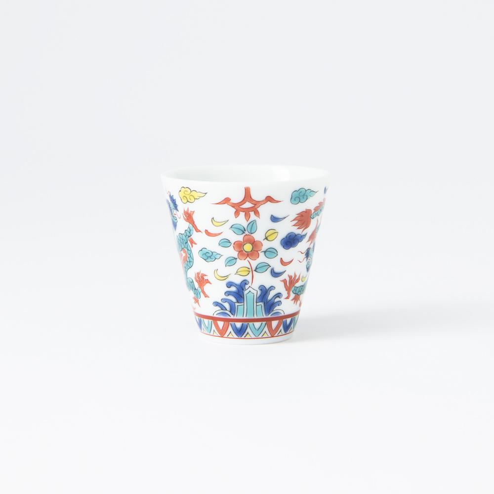 Seikou Kiln Banreki Dragon Kutani Ochoko Sake Cup - MUSUBI KILN - Quality Japanese Tableware and Gift