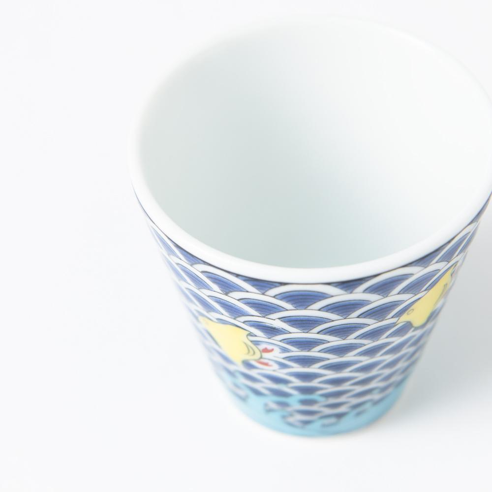 Seikou Kiln Chidori Kutani Ochoko Sake Cup - MUSUBI KILN - Quality Japanese Tableware and Gift