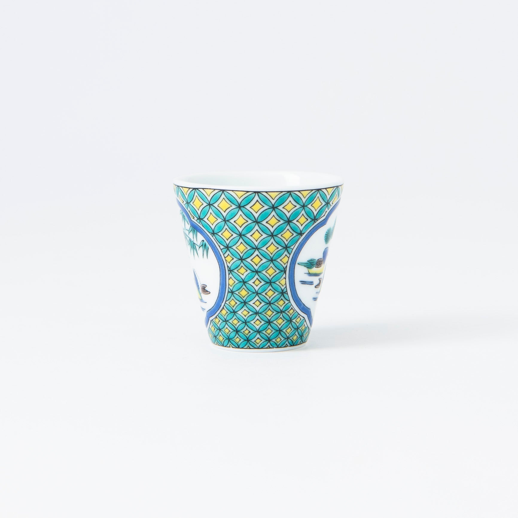 Seikou Kiln Ducks Kutani Ochoko Sake Cup - MUSUBI KILN - Quality Japanese Tableware and Gift