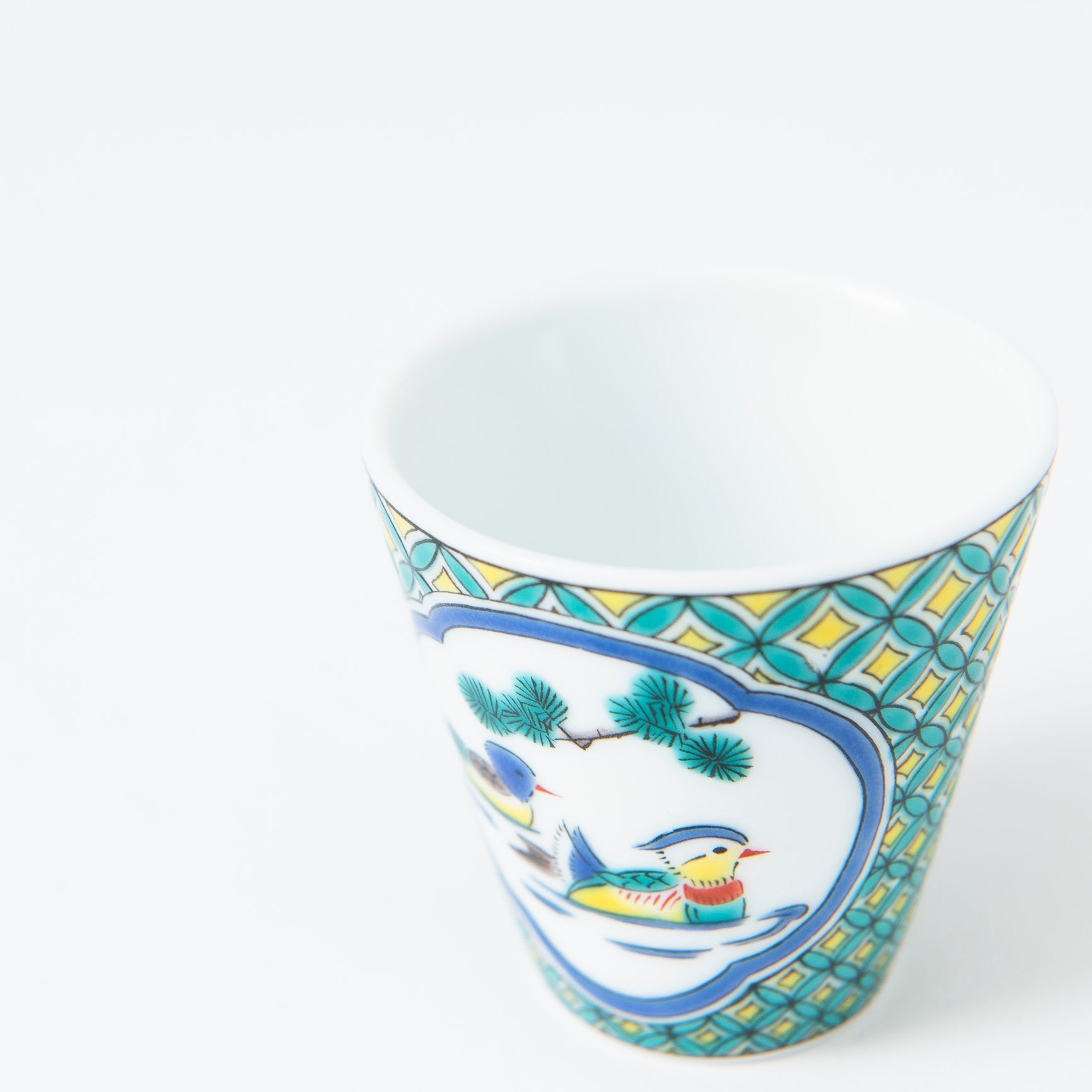 Seikou Kiln Ducks Kutani Ochoko Sake Cup - MUSUBI KILN - Quality Japanese Tableware and Gift