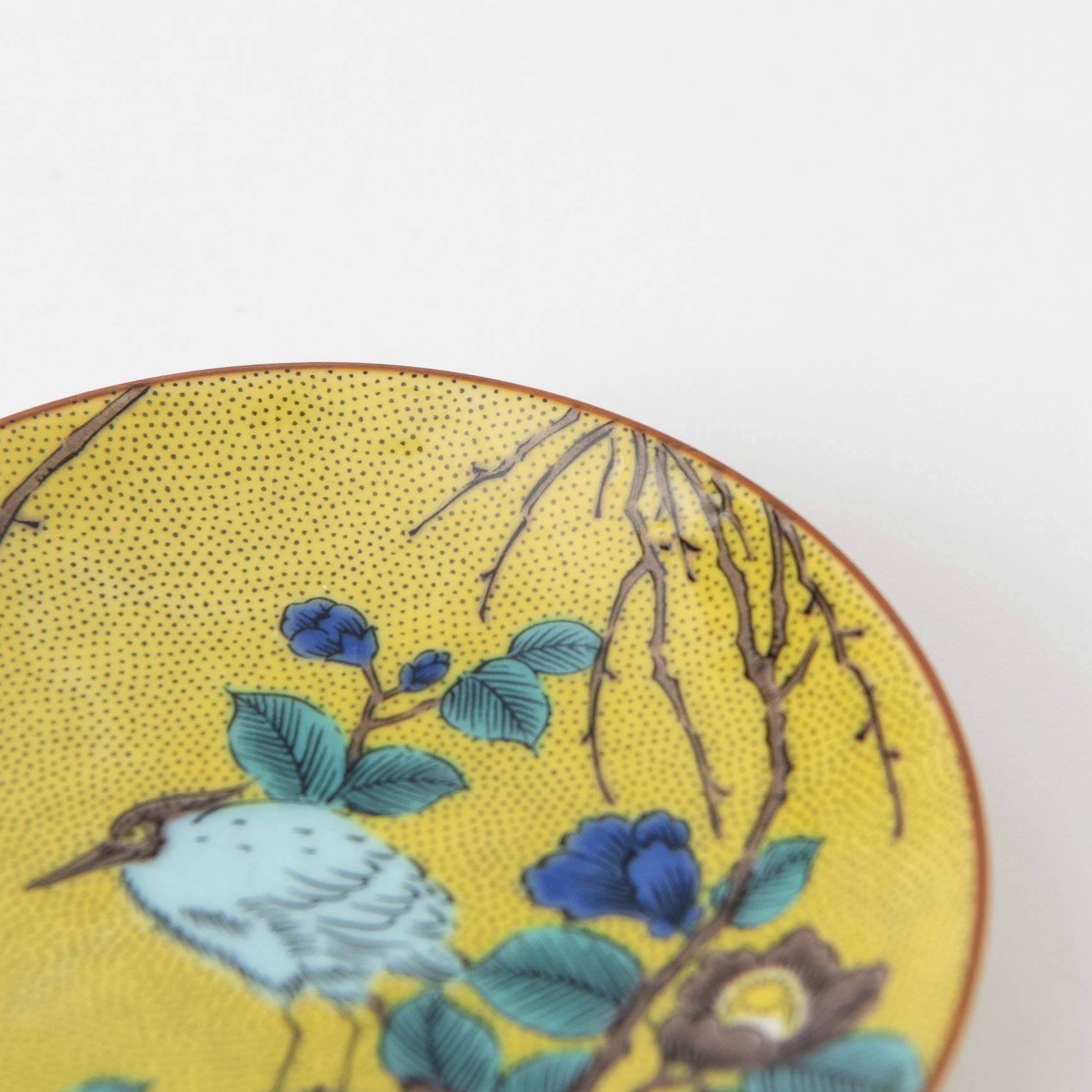 Seikou Kiln Eagle and Willow Kutani Sauce Plate - MUSUBI KILN - Quality Japanese Tableware and Gift
