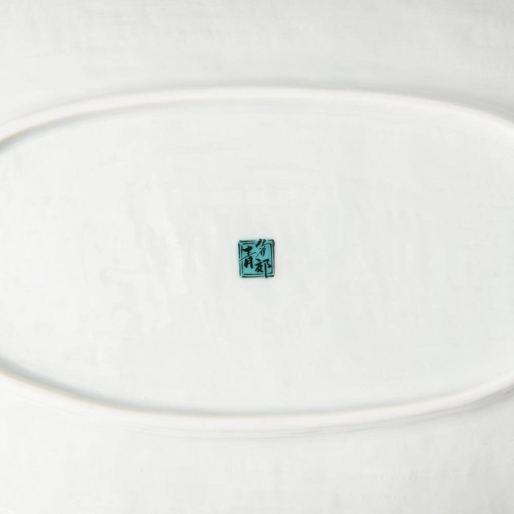 Seikou Kiln Hokusai Wave Kutani Rectangle Plate - MUSUBI KILN - Quality Japanese Tableware and Gift