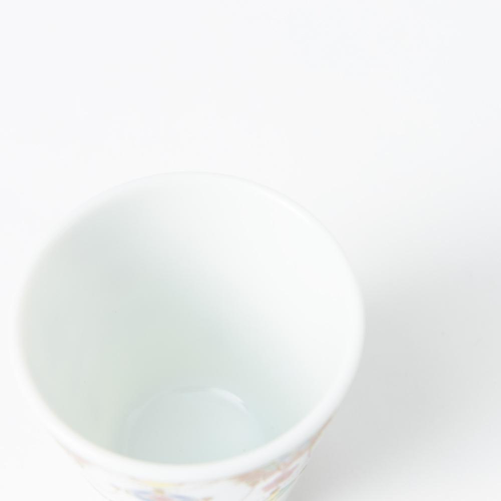 Seikou Kiln Jewelry Pattern Kutani Ochoko Sake Cup - MUSUBI KILN - Quality Japanese Tableware and Gift
