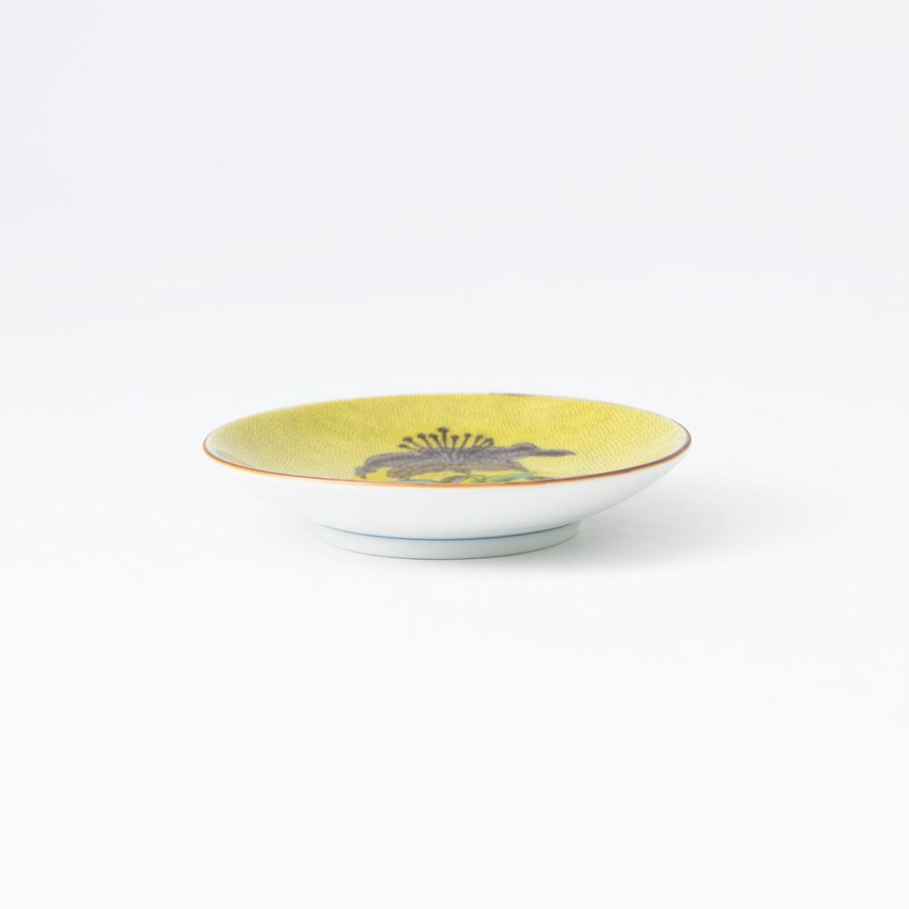 Seikou Kiln Lily Kutani Sauce Plate - MUSUBI KILN - Quality Japanese Tableware and Gift