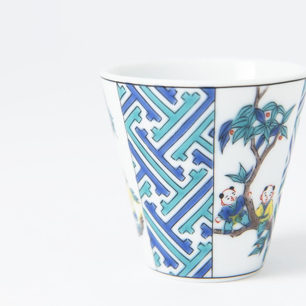 Seikou Kiln Saya - gata and Children Kutani Ochoko Sake Cup - MUSUBI KILN - Quality Japanese Tableware and Gift