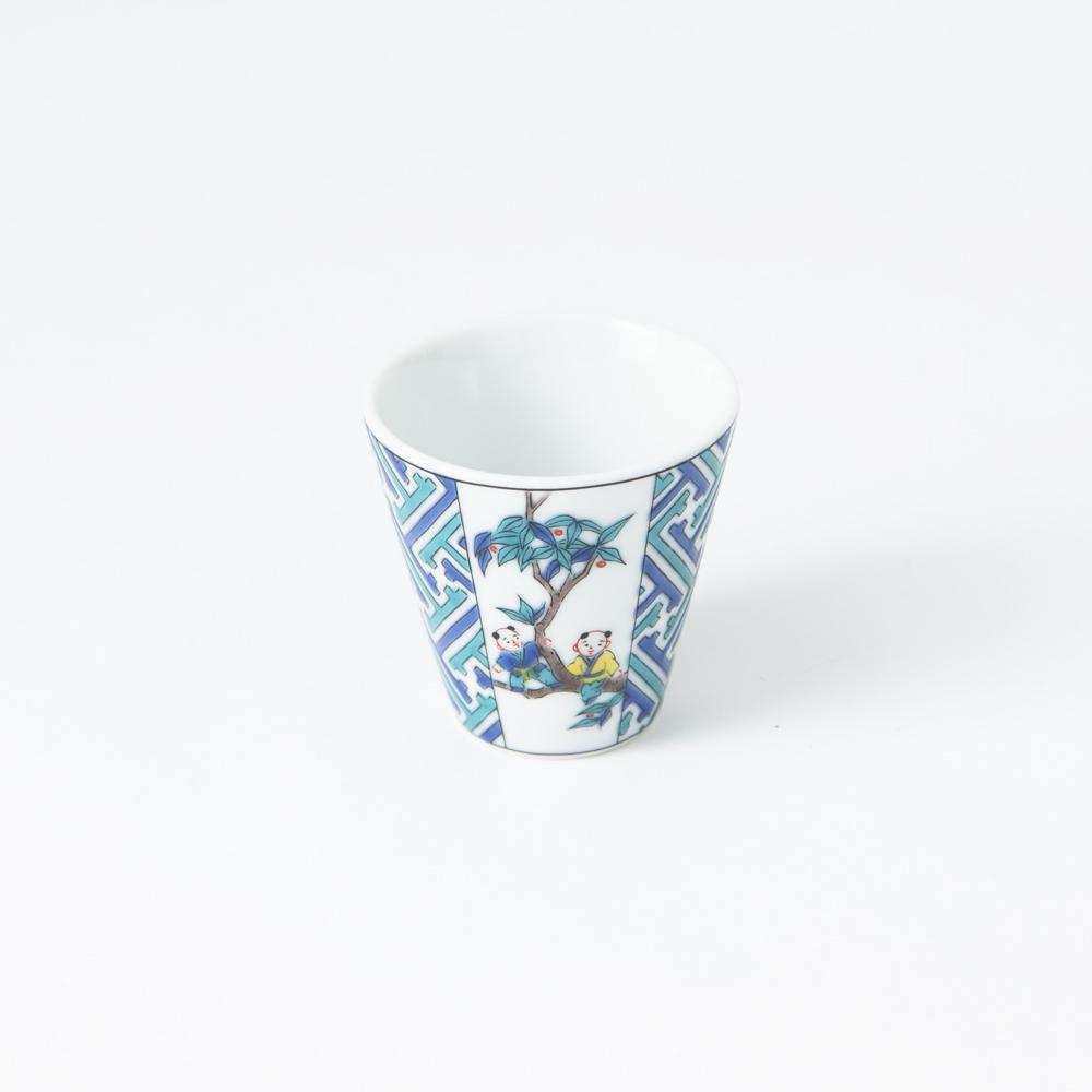 Seikou Kiln Saya - gata and Children Kutani Ochoko Sake Cup - MUSUBI KILN - Quality Japanese Tableware and Gift