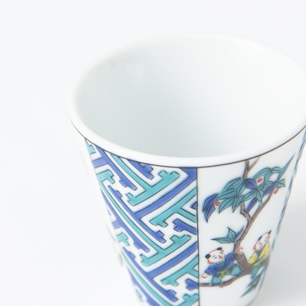 Seikou Kiln Saya - gata and Children Kutani Ochoko Sake Cup - MUSUBI KILN - Quality Japanese Tableware and Gift