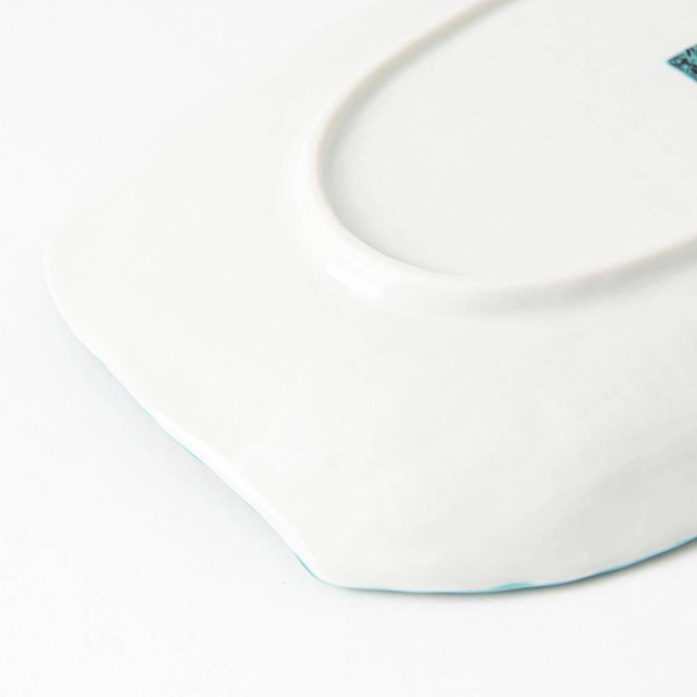 Seikou Kiln Yoshidaya Hibiscus Kutani Rectangle Plate - MUSUBI KILN - Quality Japanese Tableware and Gift