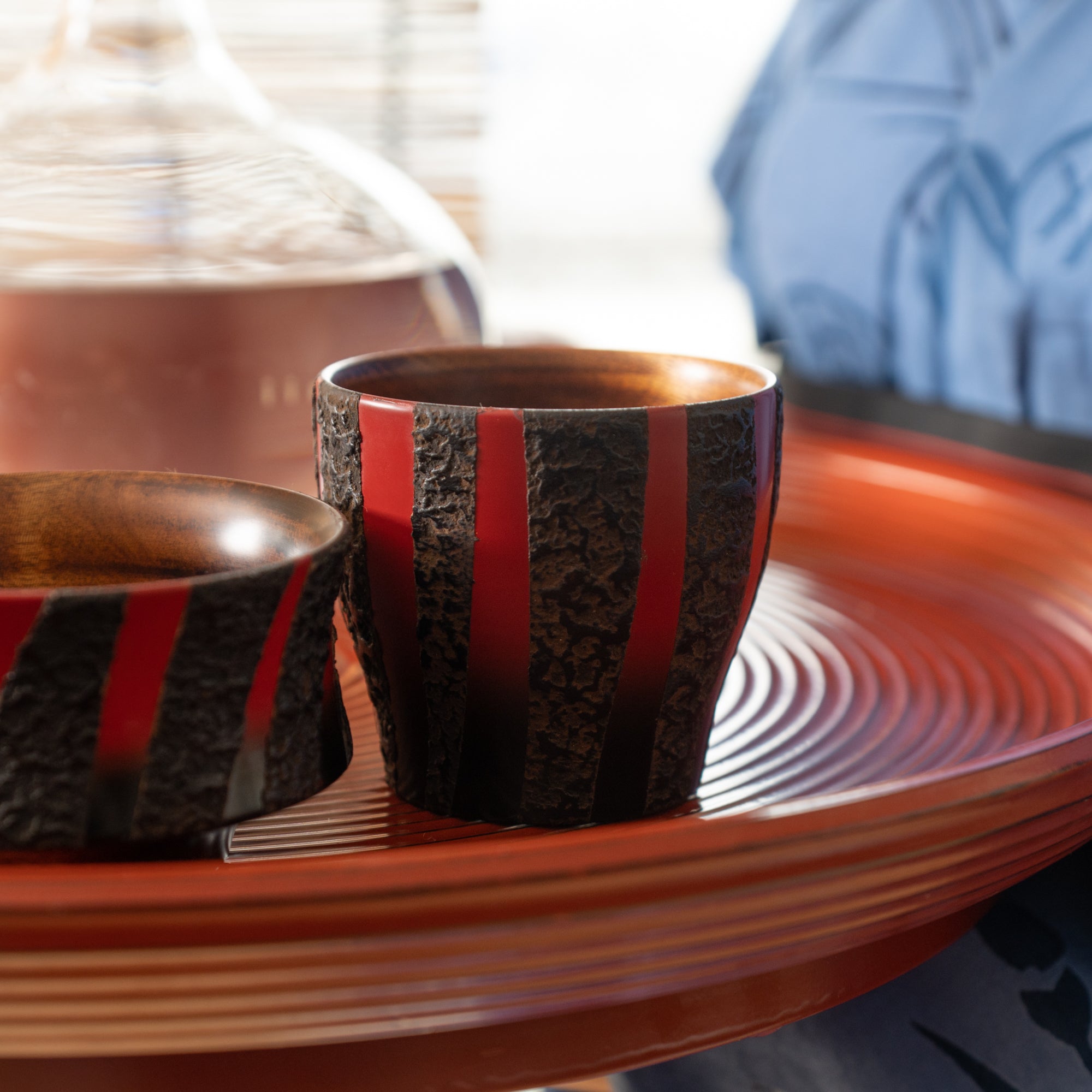 Sinra Line Kagawa Lacquerware Guinomi Sake Cup - MUSUBI KILN - Quality Japanese Tableware and Gift