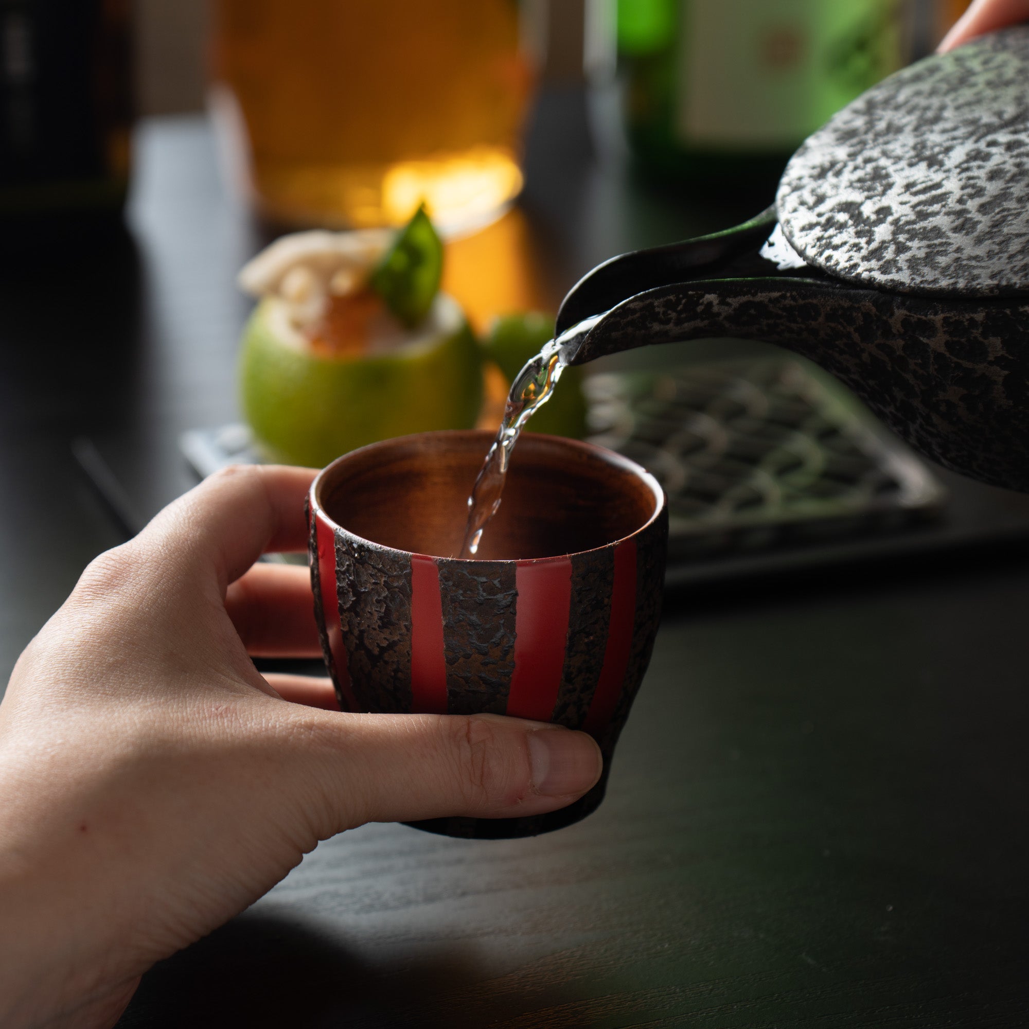 Sinra Line Kagawa Lacquerware Guinomi Sake Cup - MUSUBI KILN - Quality Japanese Tableware and Gift