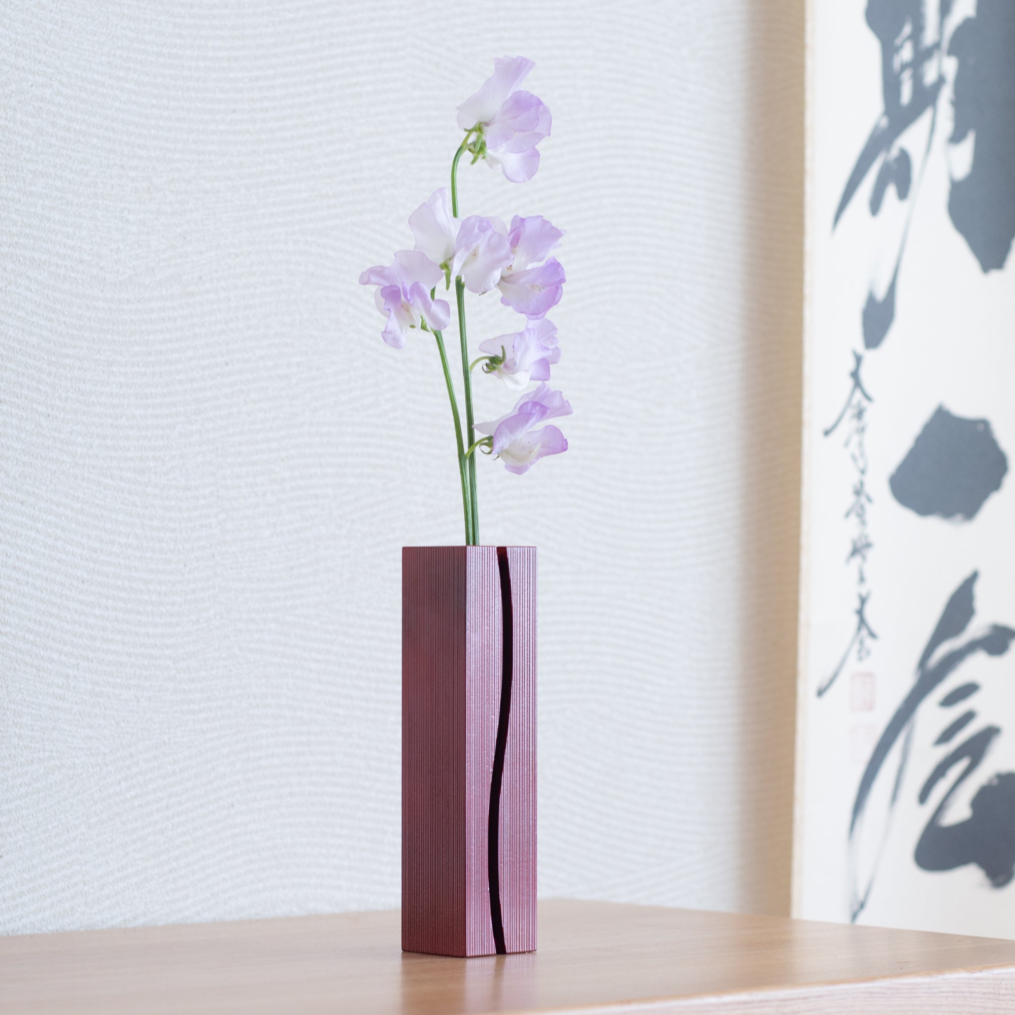 Slim Square Yamanaka Lacquerware Single - Flower Vase - MUSUBI KILN - Quality Japanese Tableware and Gift