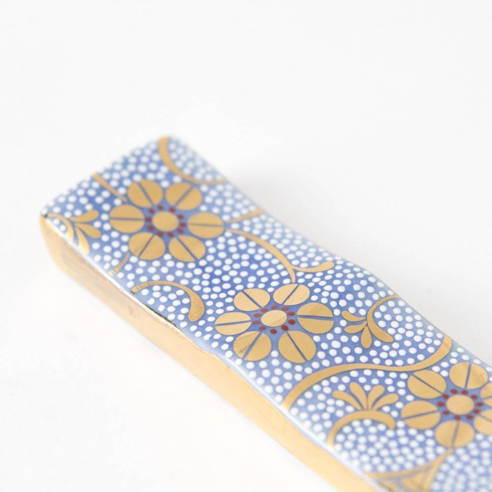 Soukyu Kiln Chibu Kutani Cutlery Rest - MUSUBI KILN - Quality Japanese Tableware and Gift