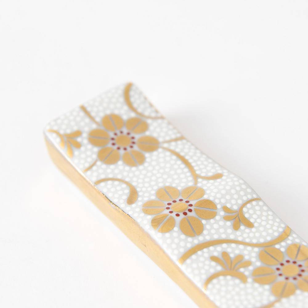 Soukyu Kiln Chibu Kutani Cutlery Rest - MUSUBI KILN - Quality Japanese Tableware and Gift