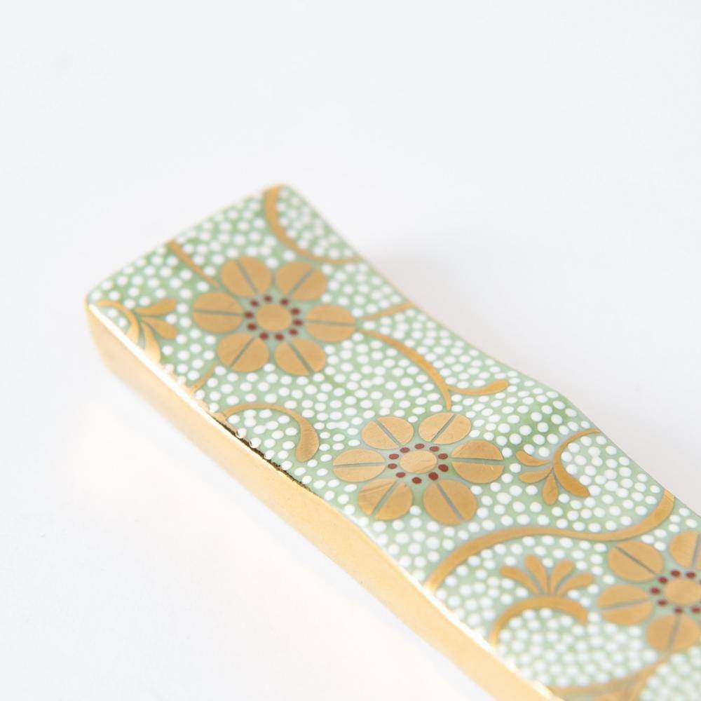 Soukyu Kiln Chibu Kutani Cutlery Rest - MUSUBI KILN - Quality Japanese Tableware and Gift