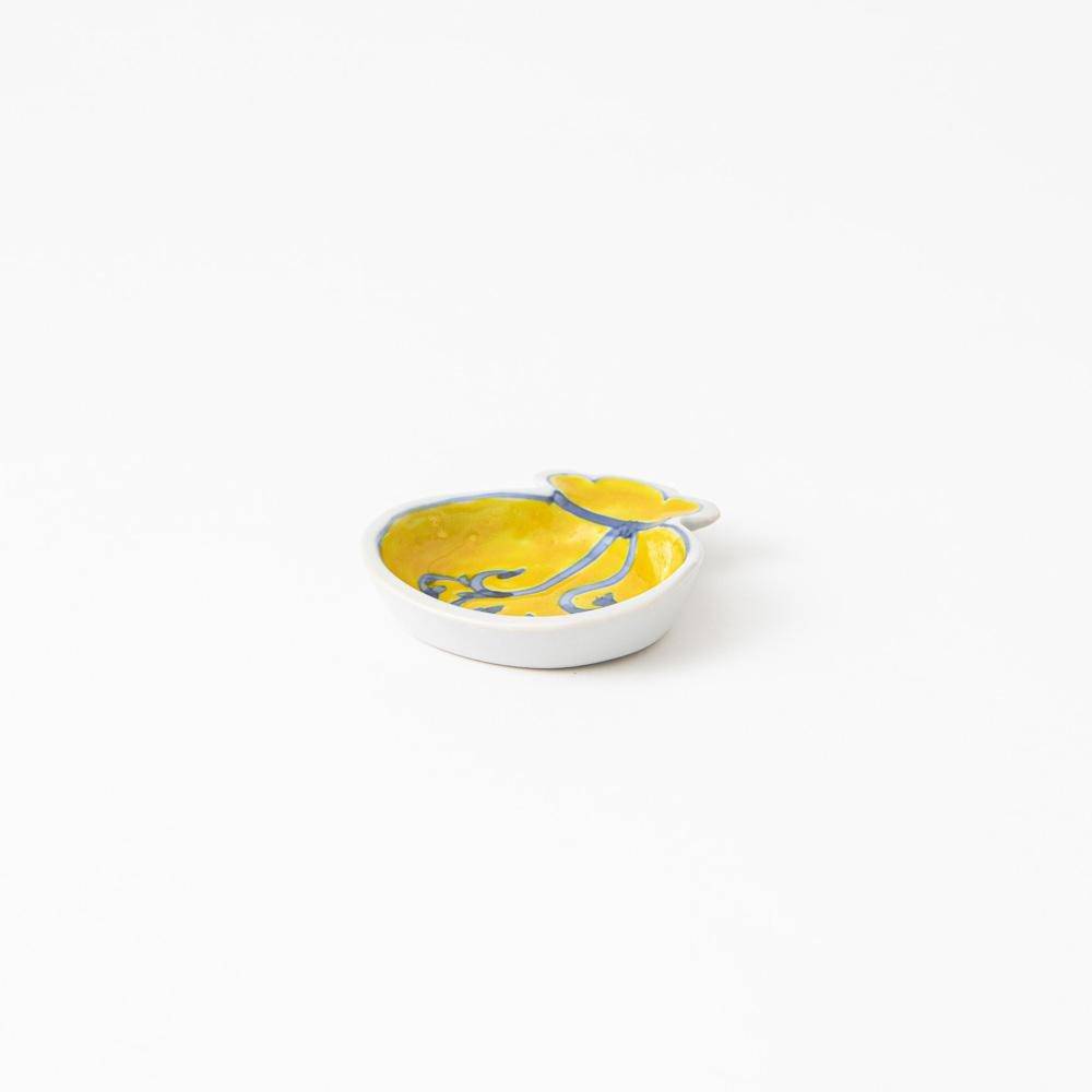 Soukyu Kiln Treasure Bag Kutani Sauce Plate - MUSUBI KILN - Quality Japanese Tableware and Gift