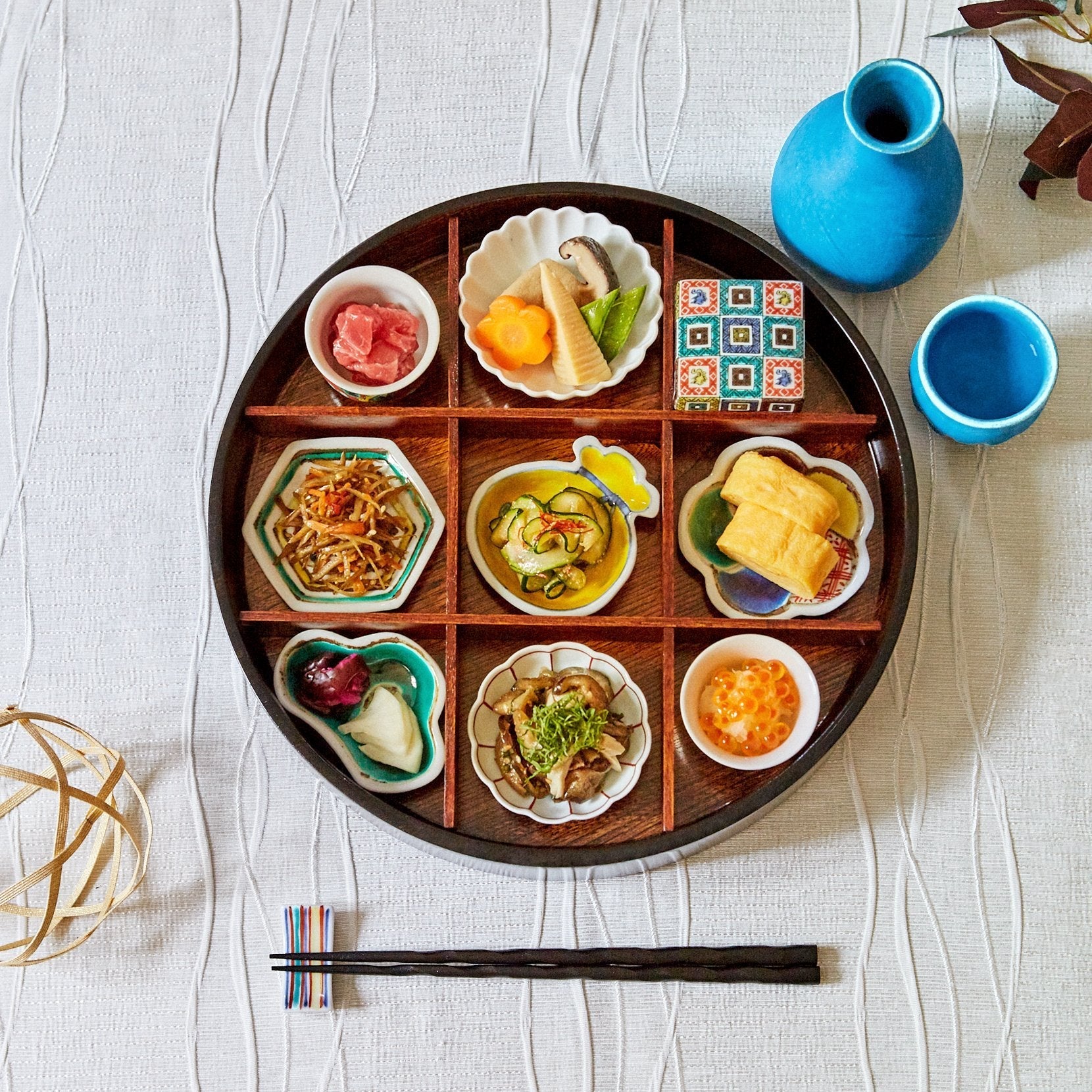 Soukyu Kiln Treasure Bag Kutani Sauce Plate - MUSUBI KILN - Quality Japanese Tableware and Gift